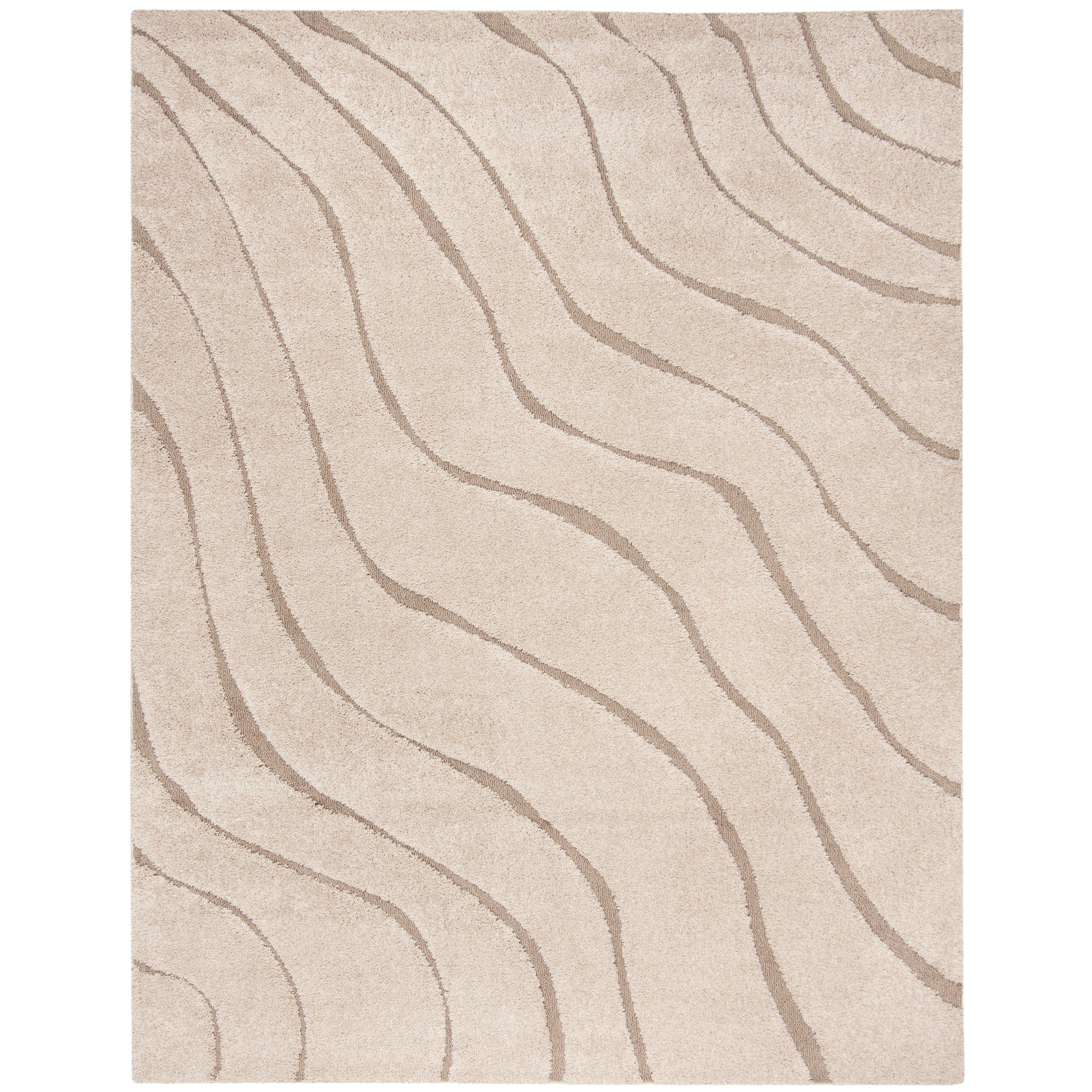 SAFAVIEH Florida Shag Borbala Soft Serene Waves 1.2-inch Thick