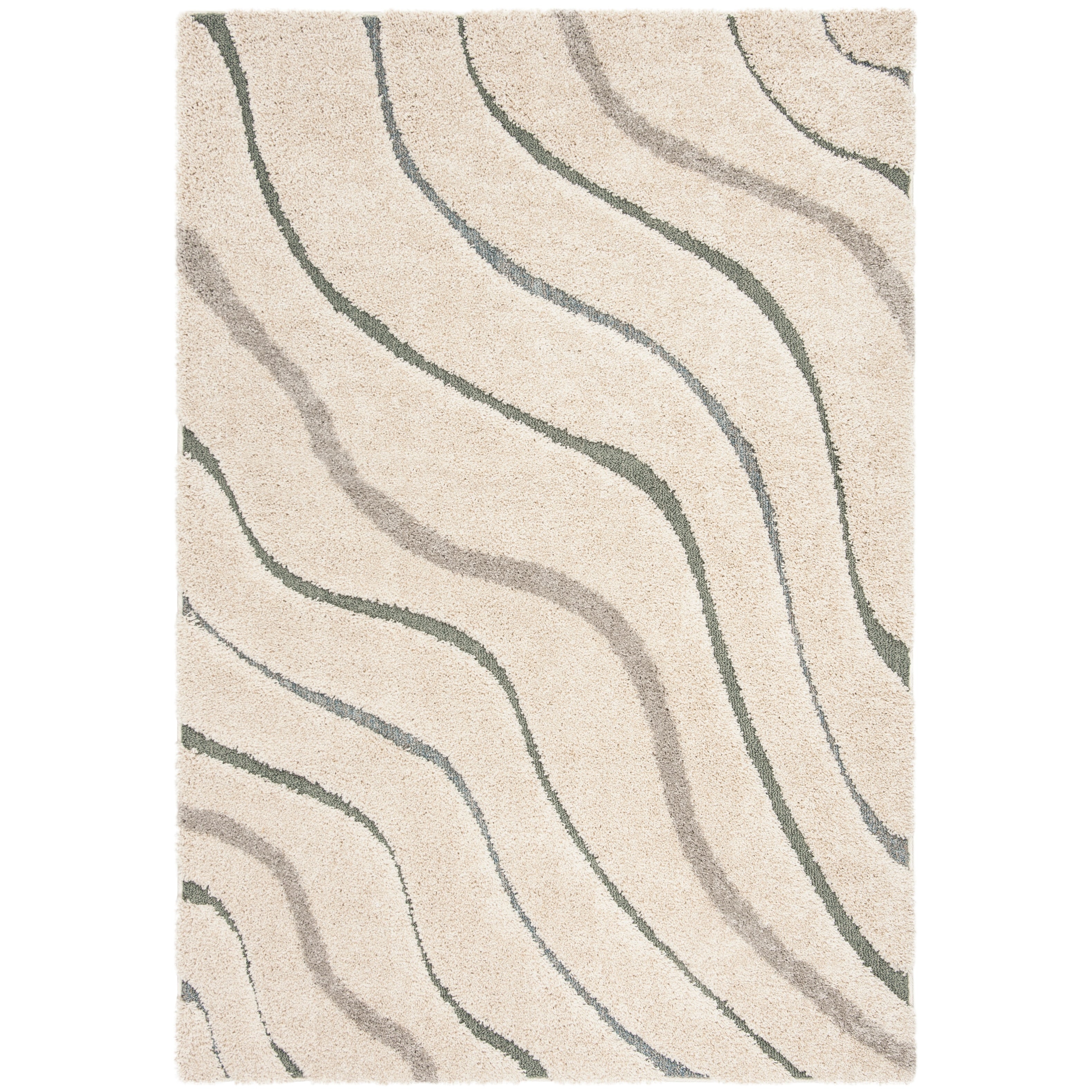 SAFAVIEH Florida Shag Borbala Soft Serene Waves 1.2-inch Thick