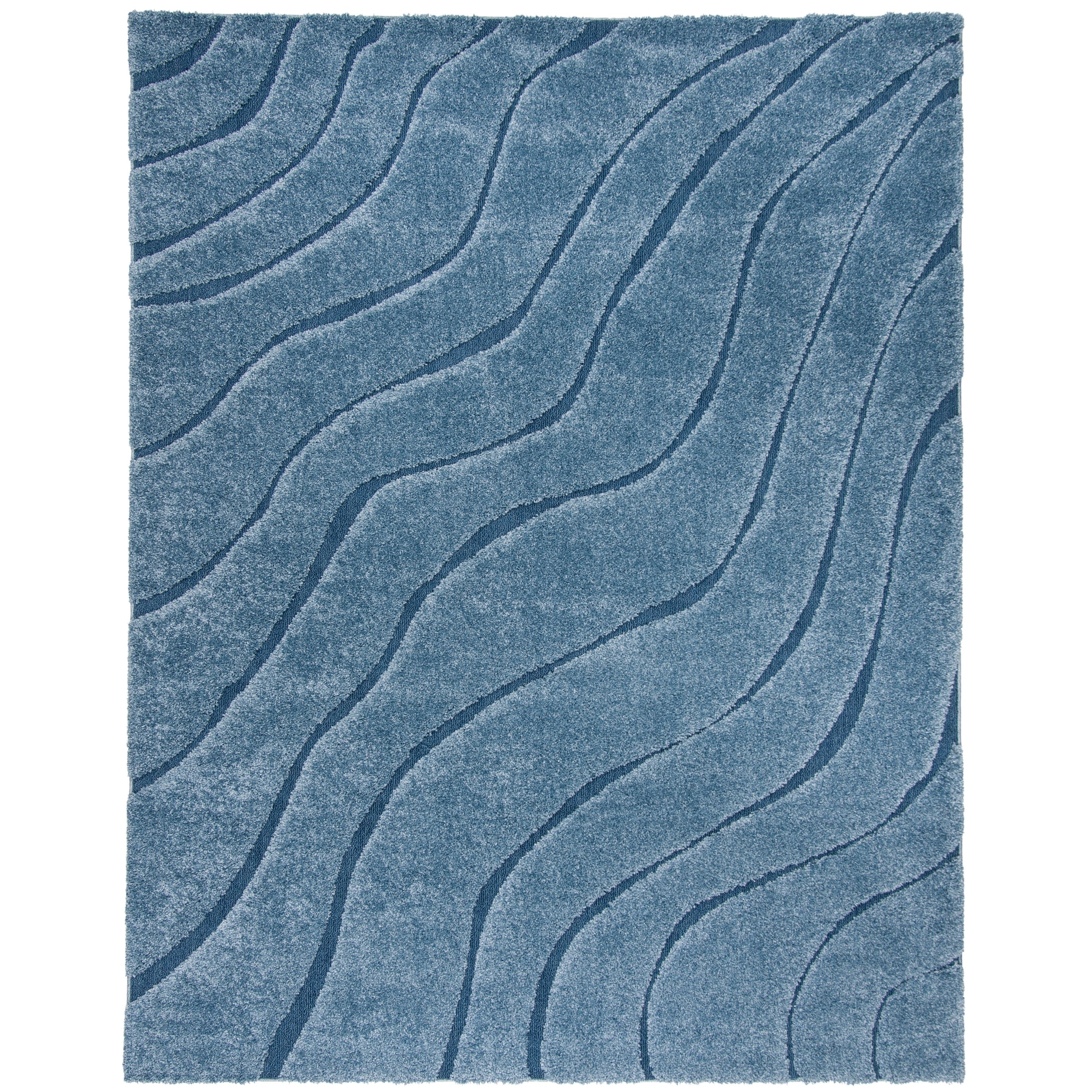 SAFAVIEH Florida Shag Borbala Soft Serene Waves 1.2-inch Thick