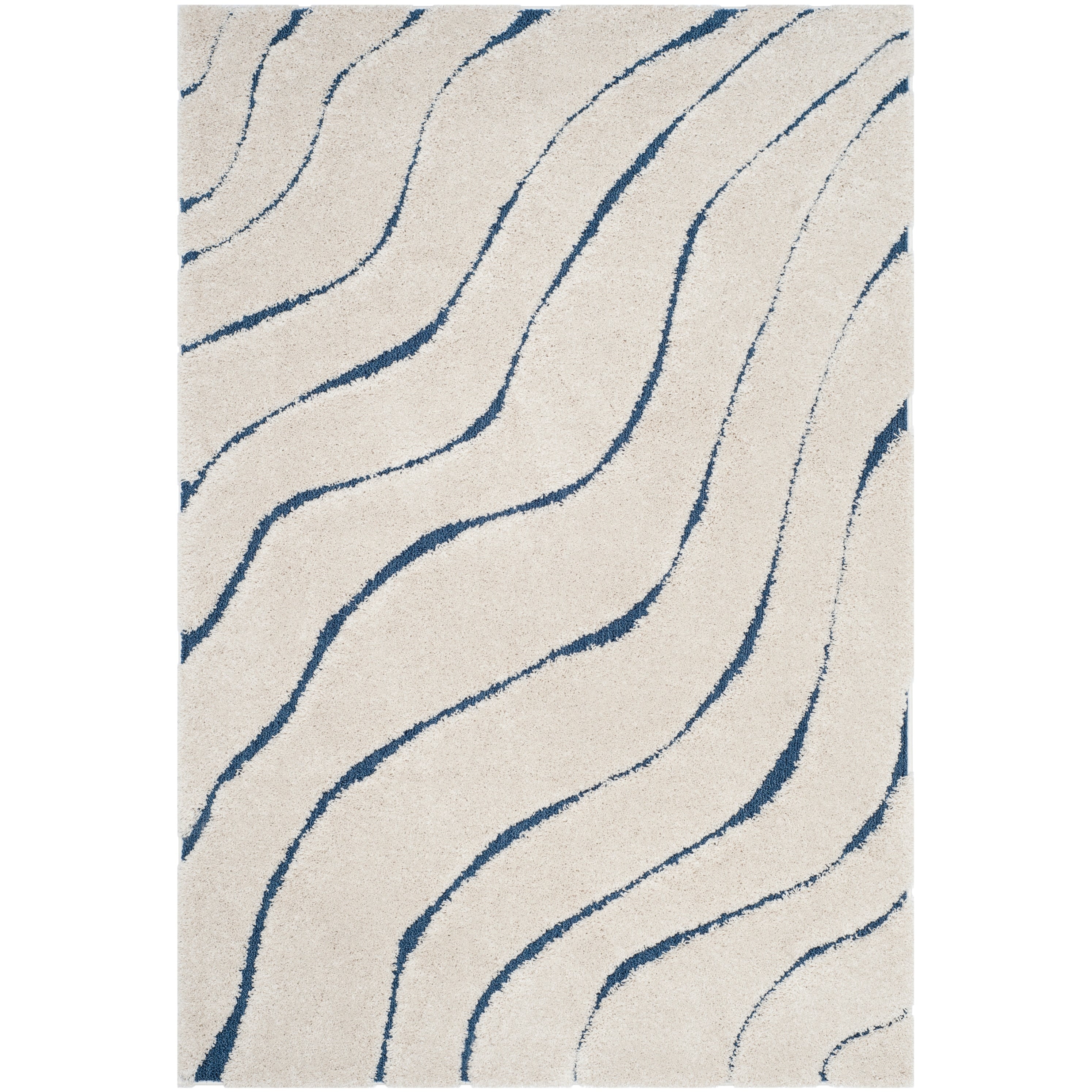 SAFAVIEH Florida Shag Borbala Soft Serene Waves 1.2-inch Thick