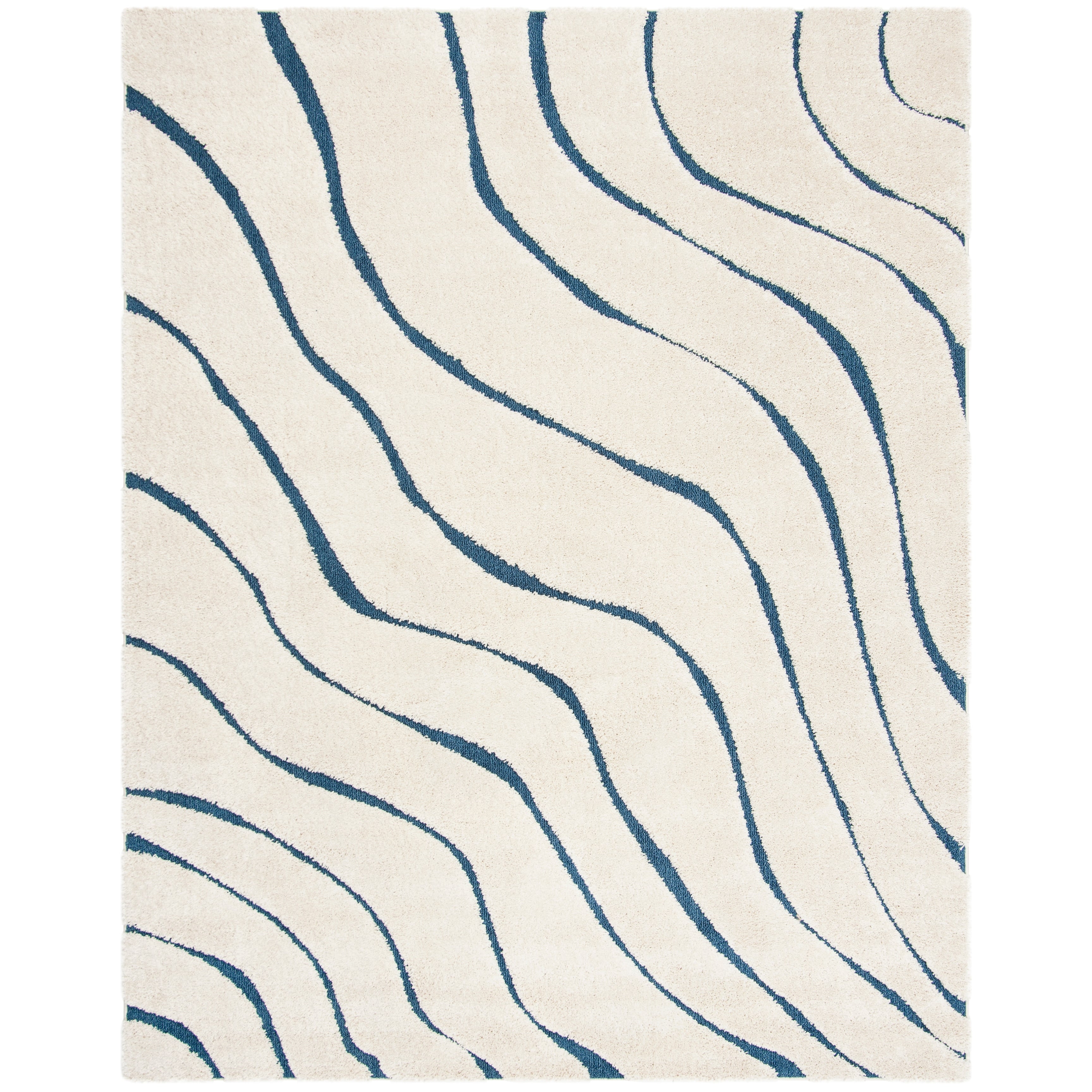 SAFAVIEH Florida Shag Borbala Soft Serene Waves 1.2-inch Thick