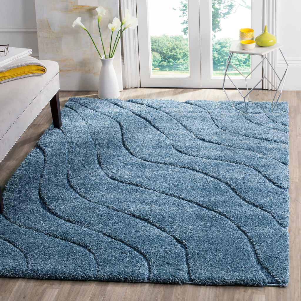 SAFAVIEH Florida Shag Borbala Soft Serene Waves 1.2-inch Thick