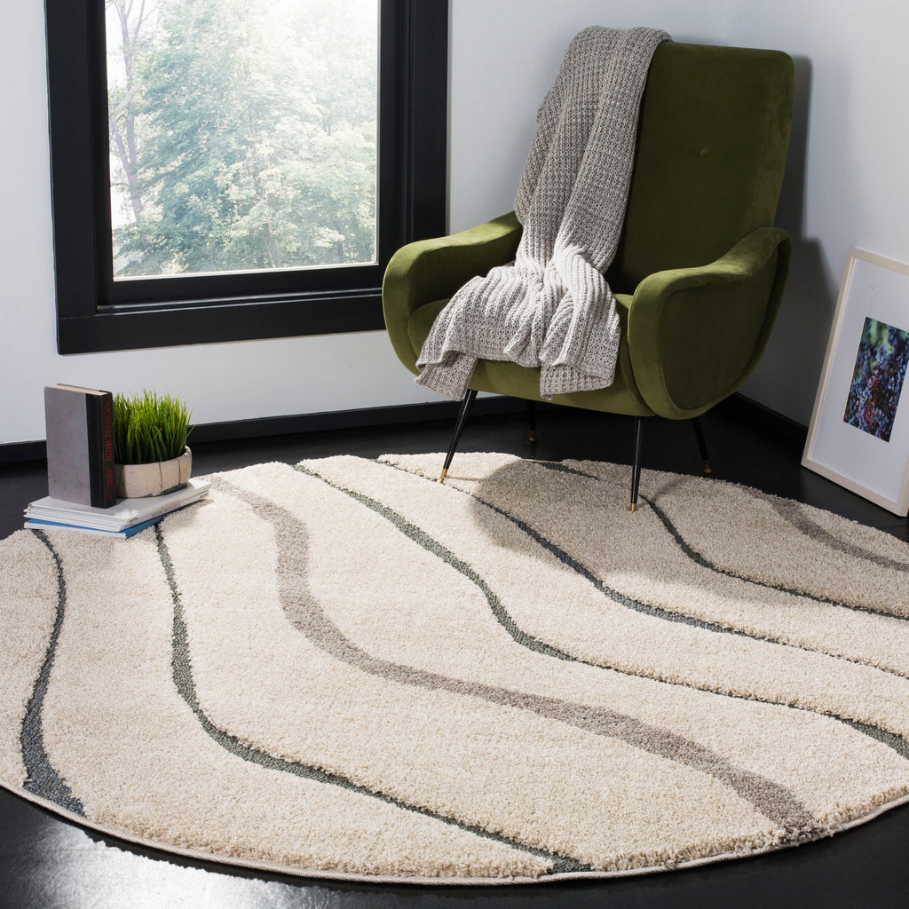 SAFAVIEH Florida Shag Borbala Soft Serene Waves 1.2-inch Thick