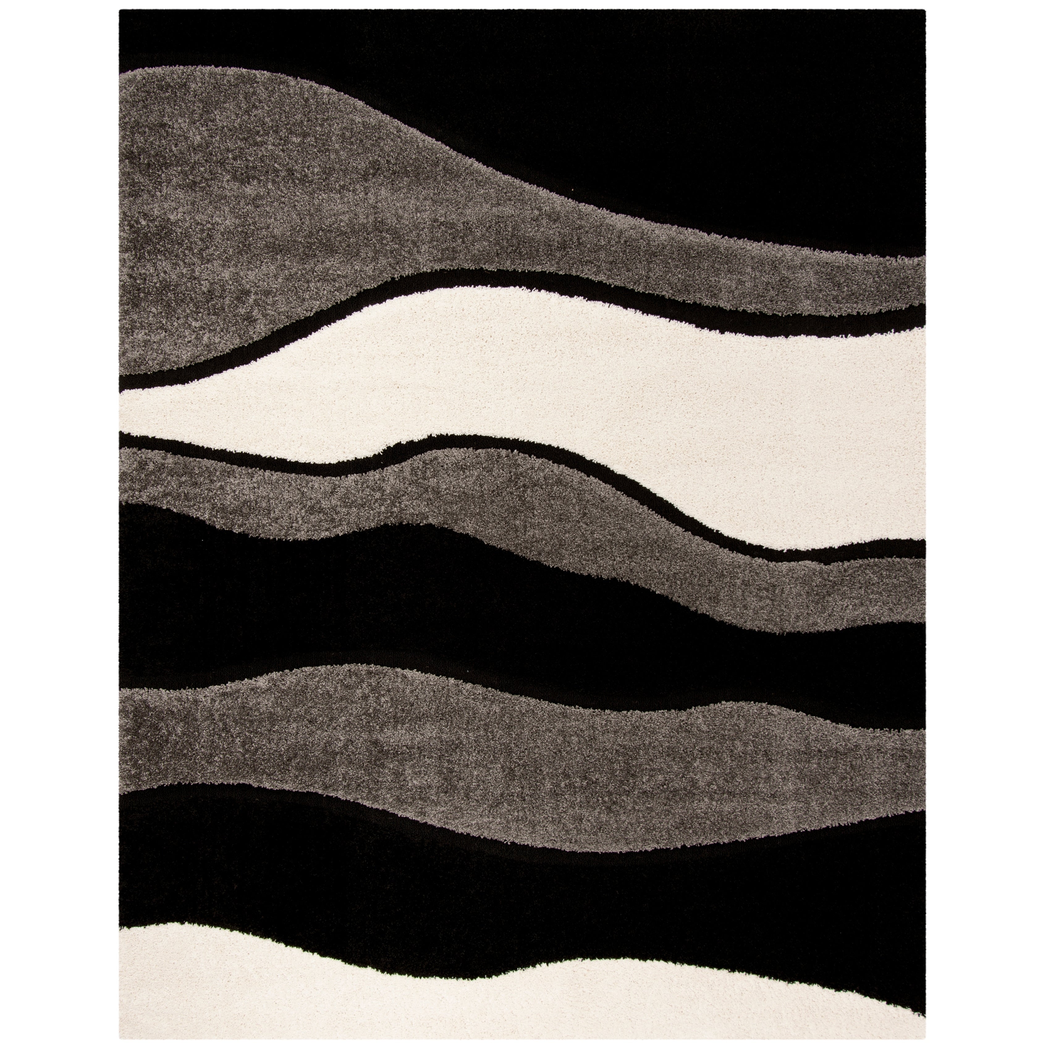 SAFAVIEH Florida Shag Melahat Abstract Wave 1.2-inch Thick Rug