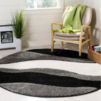 SAFAVIEH Florida Shag Melahat Abstract Wave 1.2-inch Thick Rug