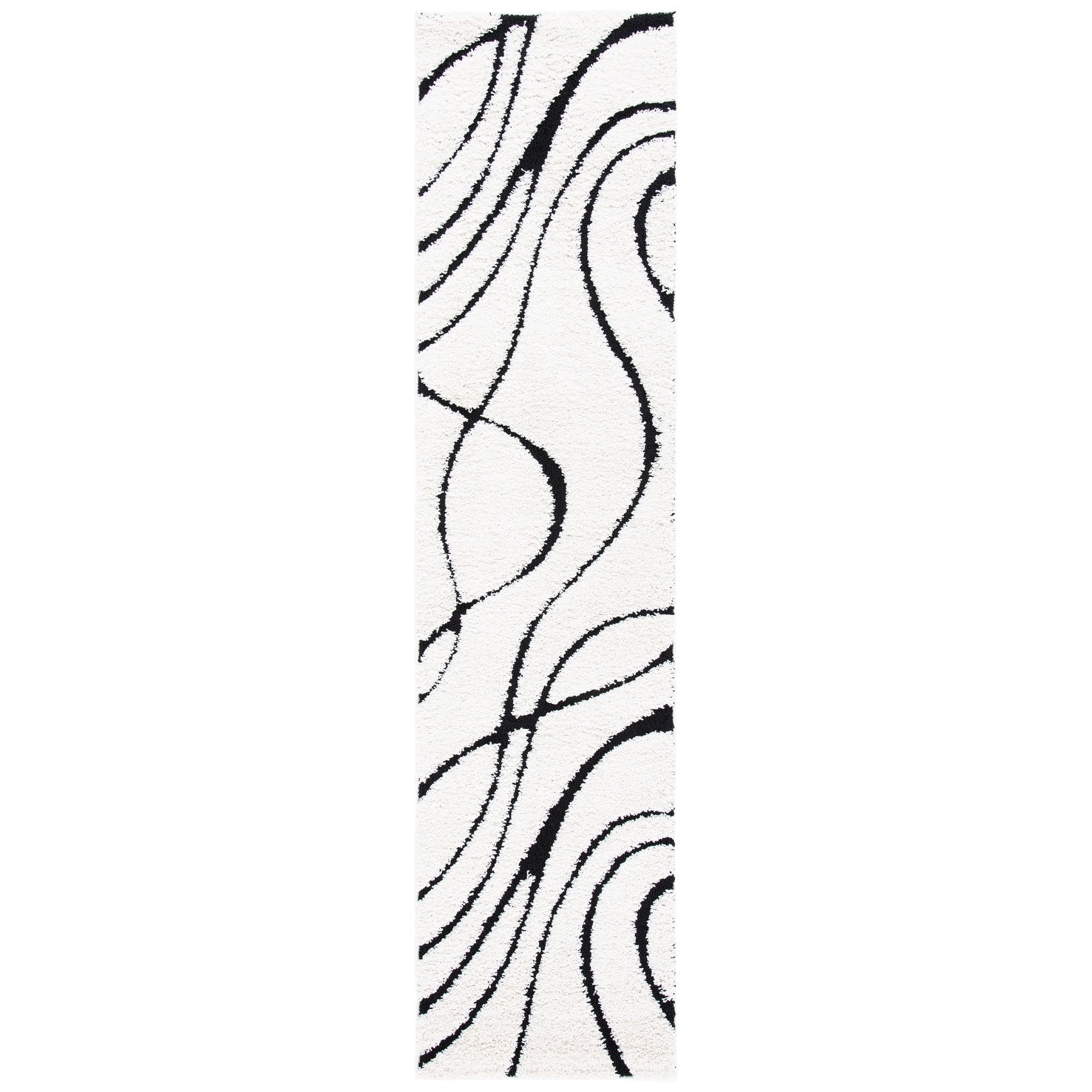 SAFAVIEH Florida Shag Staka Abstract Waves 1.2-inch Area Rug