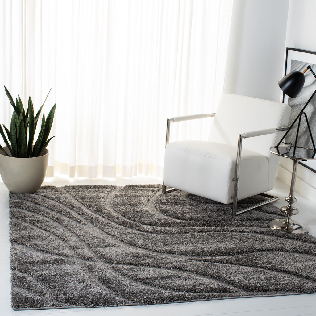 SAFAVIEH Florida Shag Staka Abstract Waves 1.2-inch Area Rug