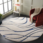 SAFAVIEH Florida Shag Staka Abstract Waves 1.2-inch Area Rug