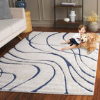 SAFAVIEH Florida Shag Staka Abstract Waves 1.2-inch Area Rug