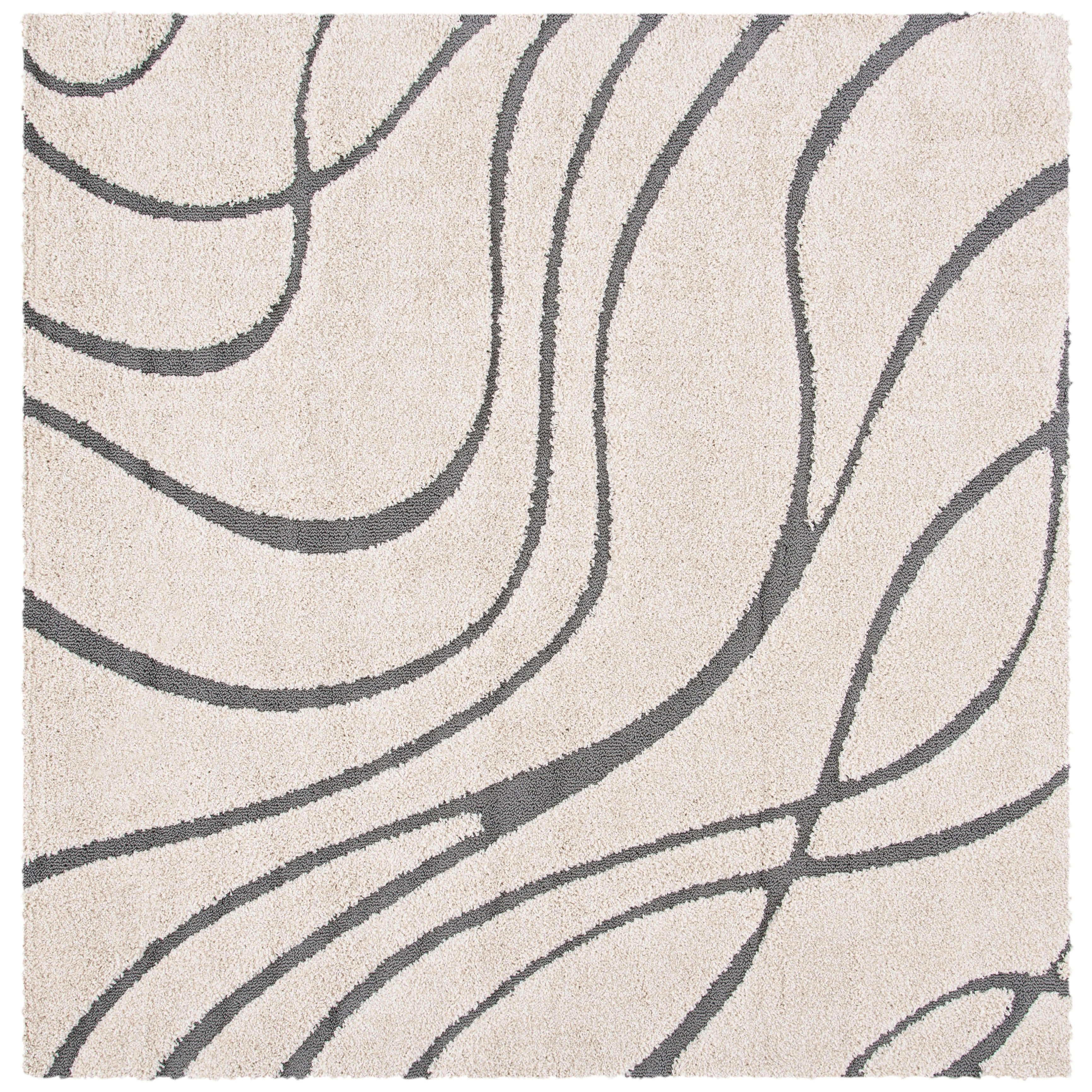 SAFAVIEH Florida Shag Staka Abstract Waves 1.2-inch Area Rug