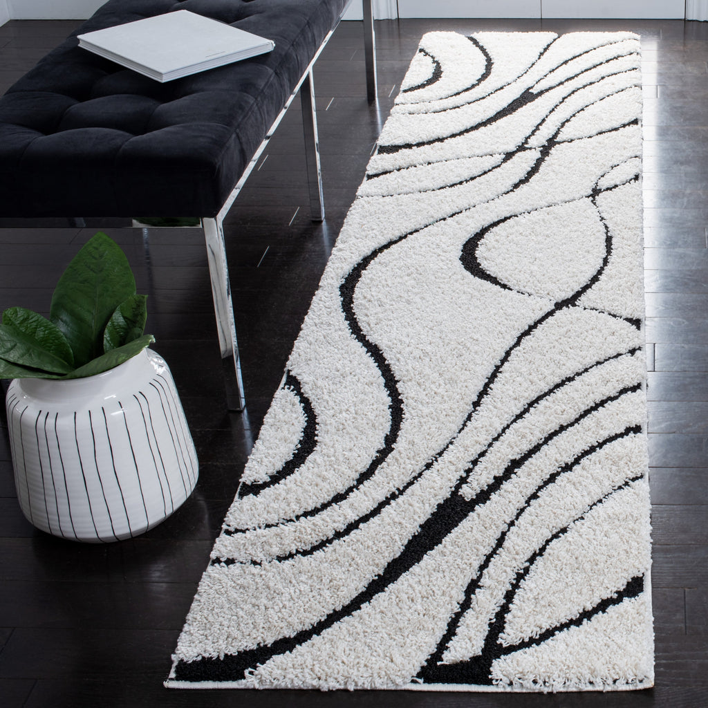 SAFAVIEH Florida Shag Staka Abstract Waves 1.2-inch Area Rug