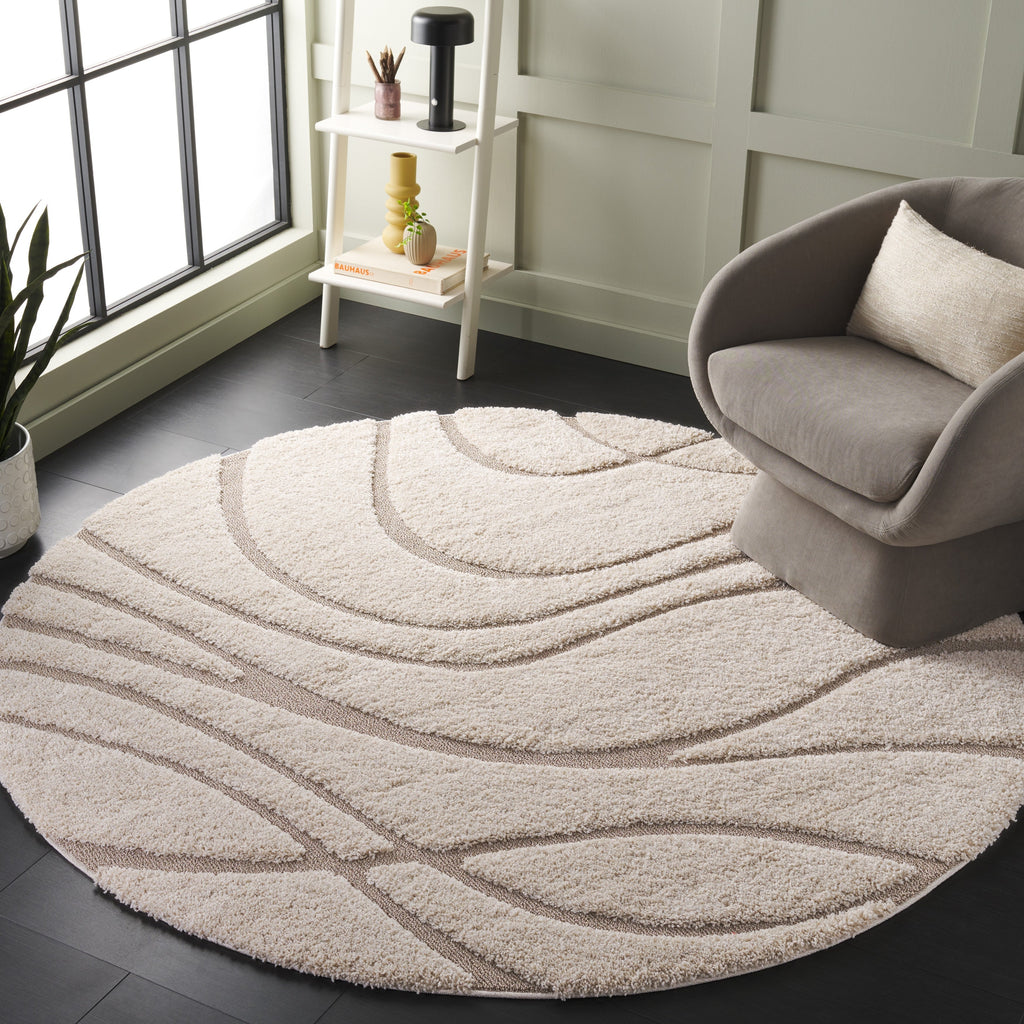 SAFAVIEH Florida Shag Staka Abstract Waves 1.2-inch Area Rug