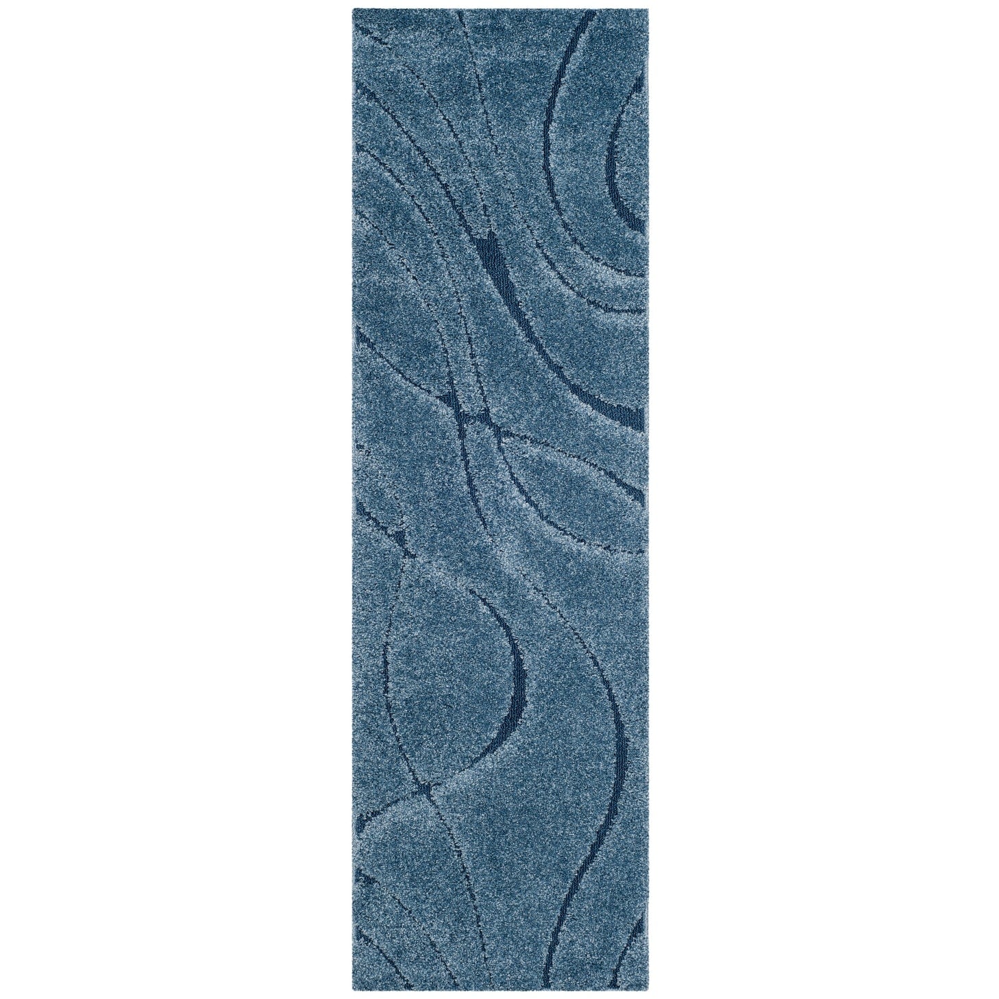 SAFAVIEH Florida Shag Staka Abstract Waves 1.2-inch Area Rug