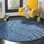 SAFAVIEH Florida Shag Staka Abstract Waves 1.2-inch Area Rug
