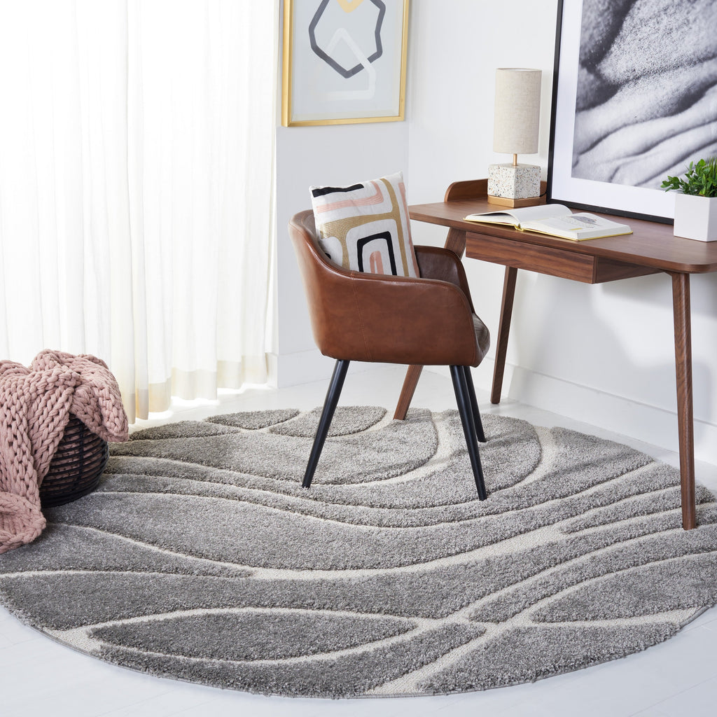 SAFAVIEH Florida Shag Staka Abstract Waves 1.2-inch Area Rug
