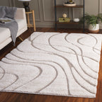 SAFAVIEH Florida Shag Staka Abstract Waves 1.2-inch Area Rug