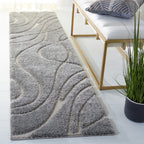 SAFAVIEH Florida Shag Staka Abstract Waves 1.2-inch Area Rug