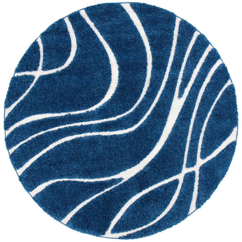SAFAVIEH Florida Shag Staka Abstract Waves 1.2-inch Area Rug