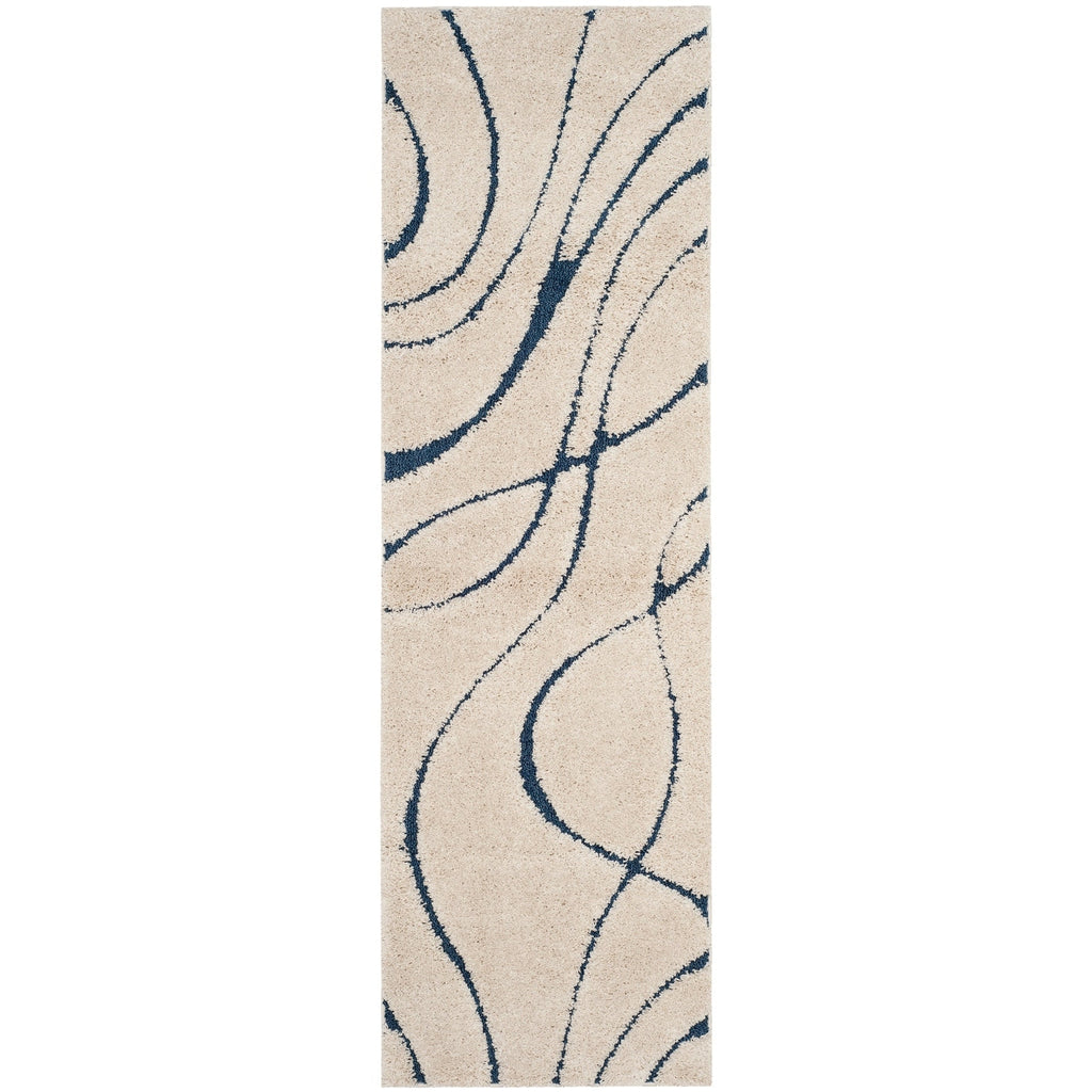 SAFAVIEH Florida Shag Staka Abstract Waves 1.2-inch Area Rug