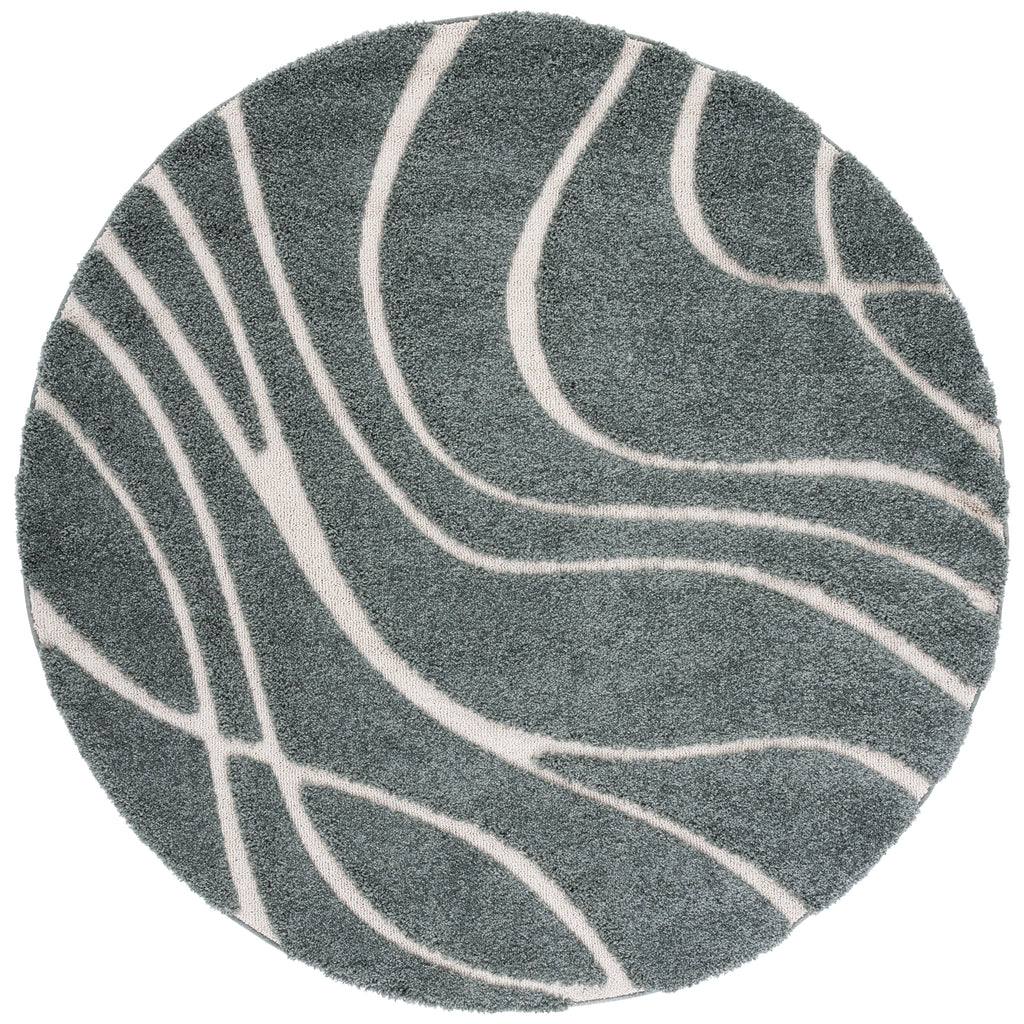 SAFAVIEH Florida Shag Staka Abstract Waves 1.2-inch Area Rug