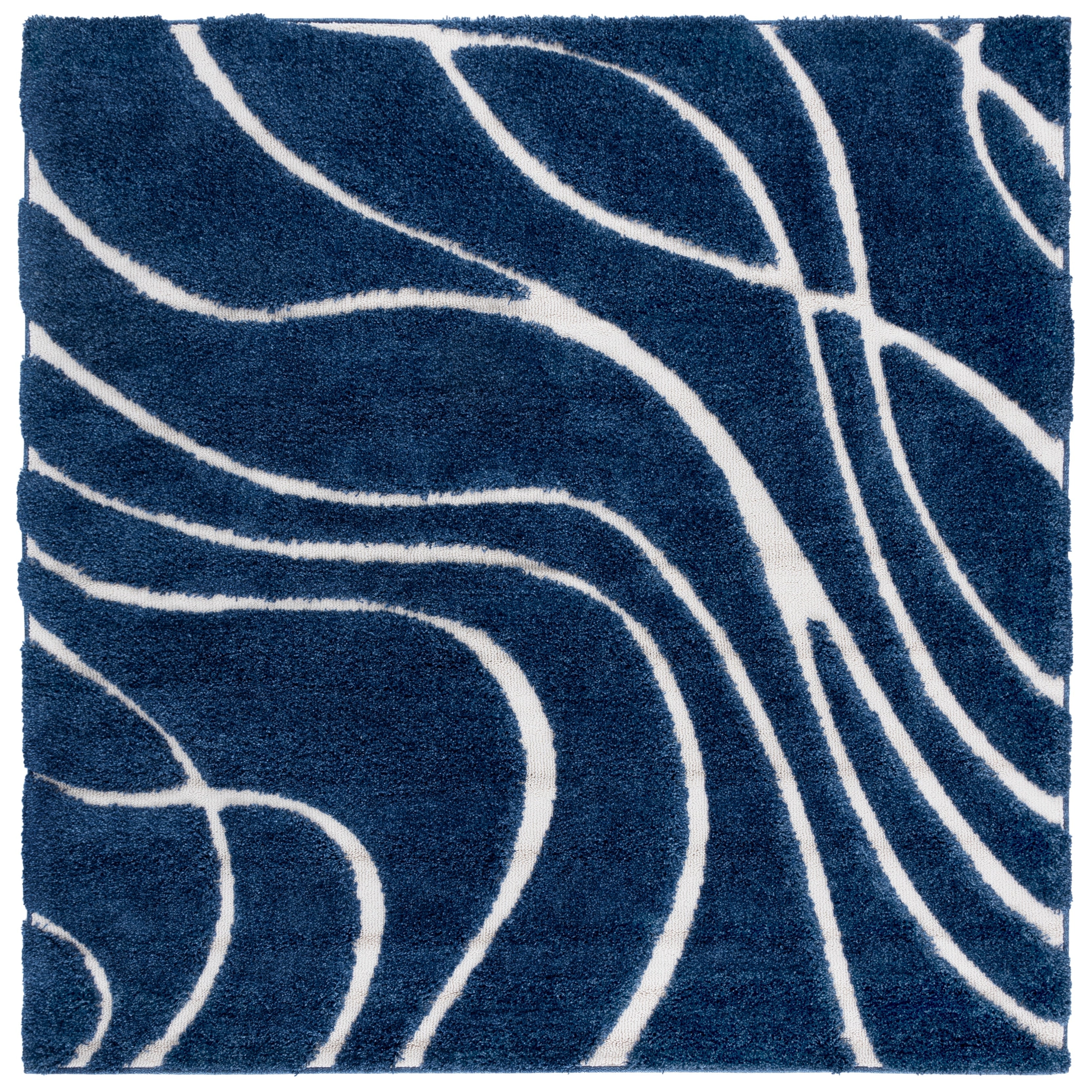 SAFAVIEH Florida Shag Staka Abstract Waves 1.2-inch Area Rug