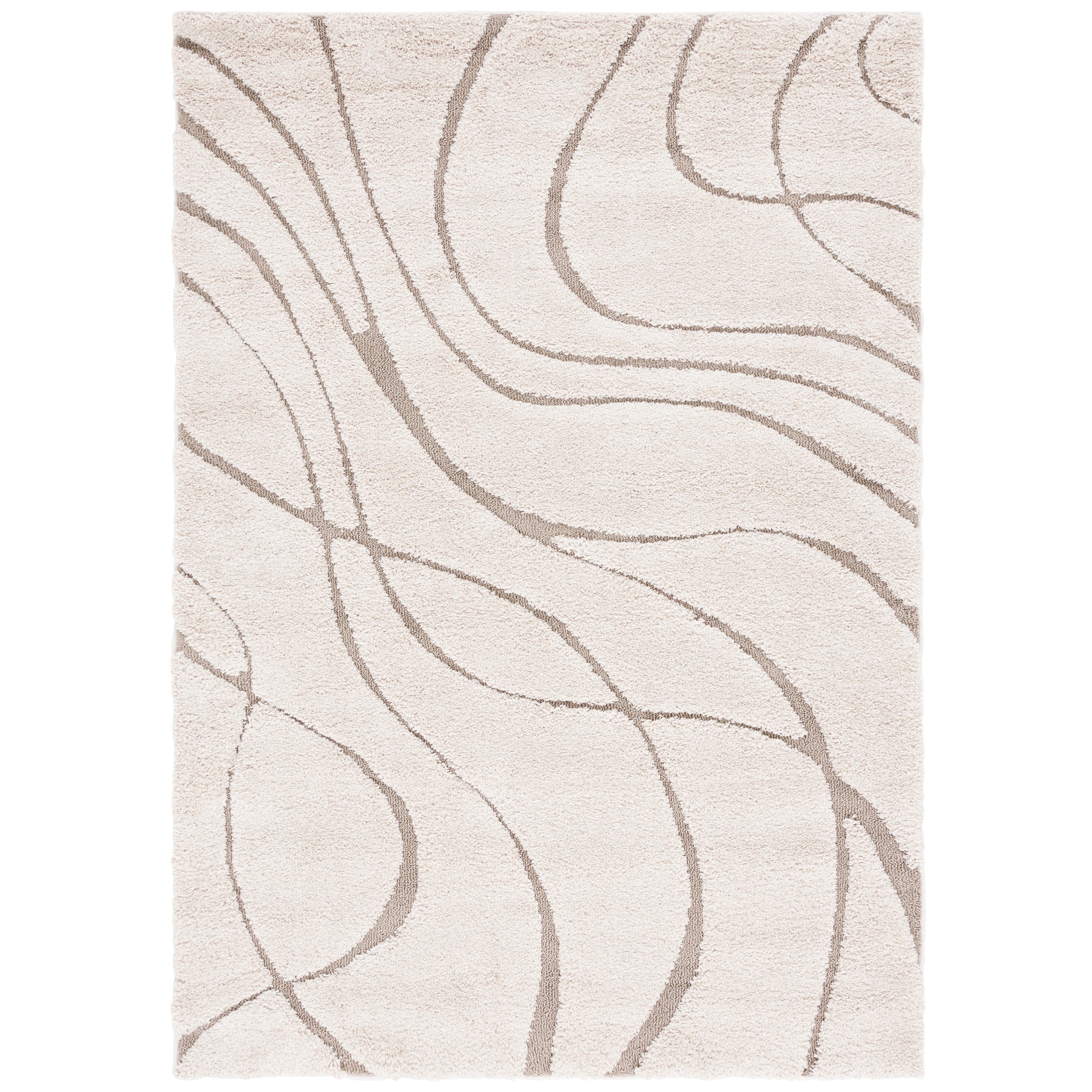 SAFAVIEH Florida Shag Staka Abstract Waves 1.2-inch Area Rug