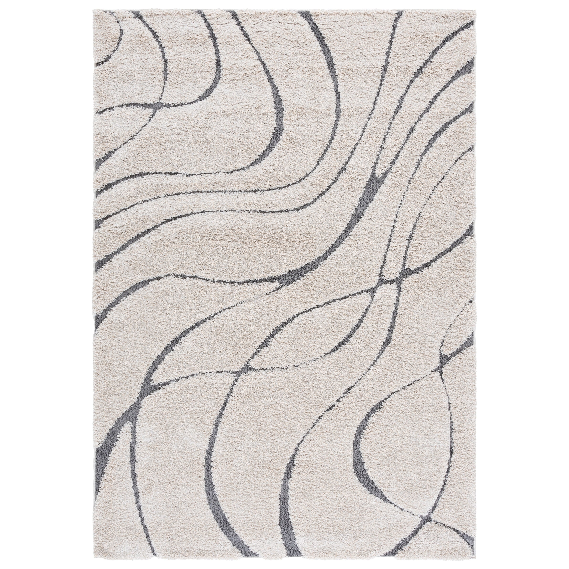 SAFAVIEH Florida Shag Staka Abstract Waves 1.2-inch Area Rug