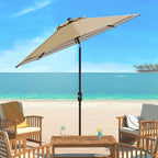 SAFAVIEH Hadire Inside Out Striped 9 Ft Crank Outdoor Umbrella