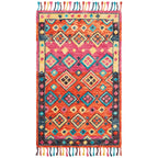 SAFAVIEH Handmade Aspen Hysnie Eclectic Orange/Fuchsia Wool Rug