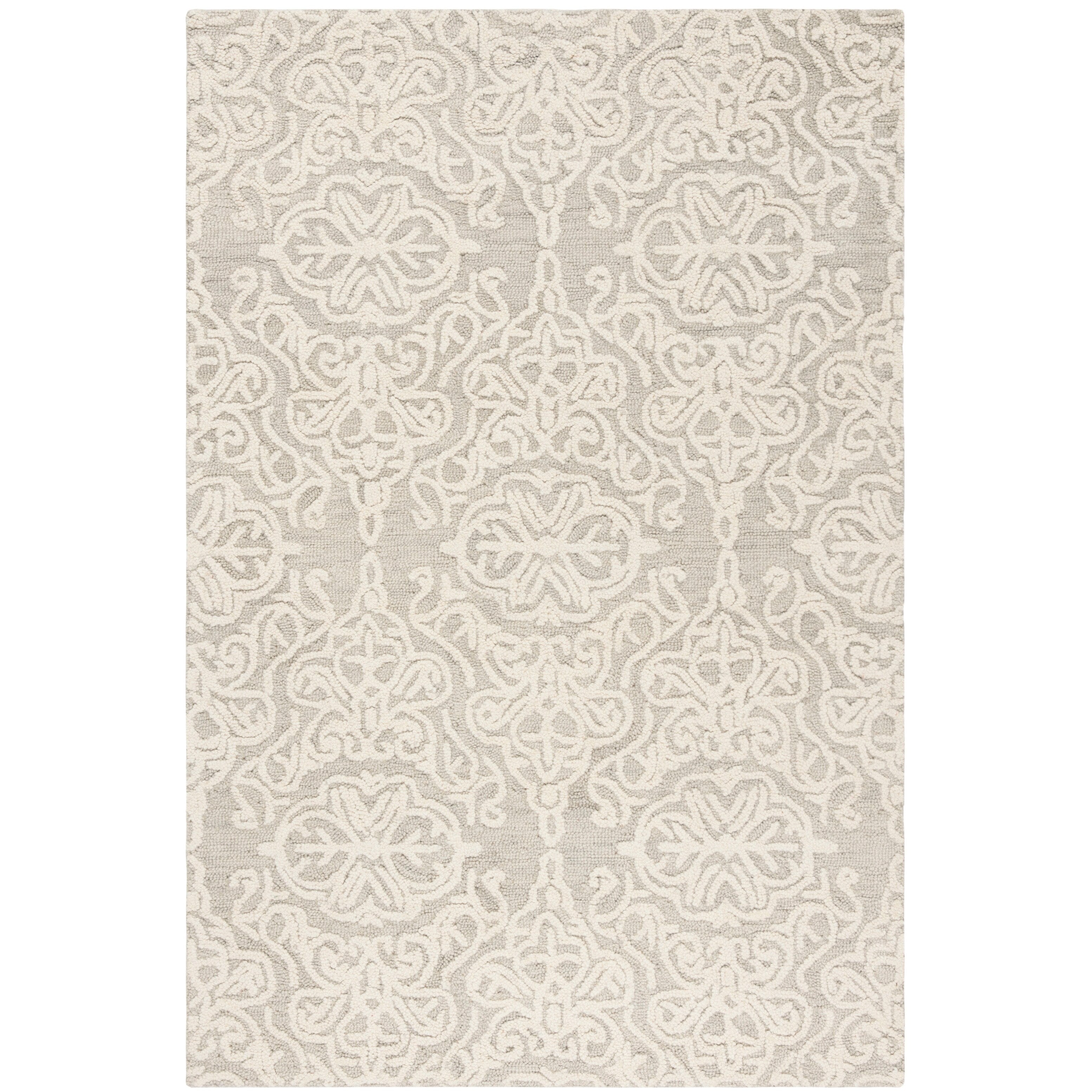 SAFAVIEH Handmade Blossom Cateluta Modern Floral Wool Rug