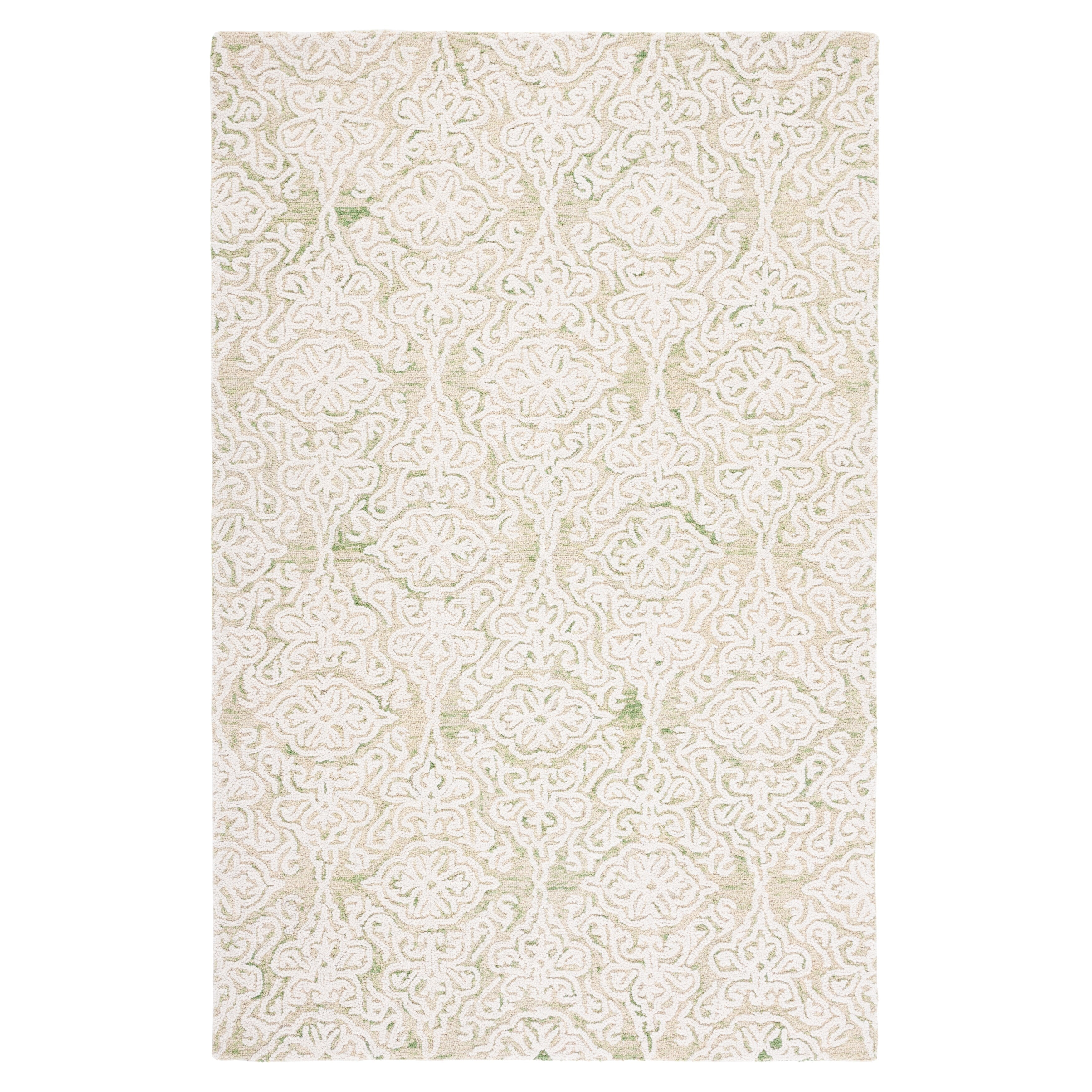 SAFAVIEH Handmade Blossom Cateluta Modern Floral Wool Rug