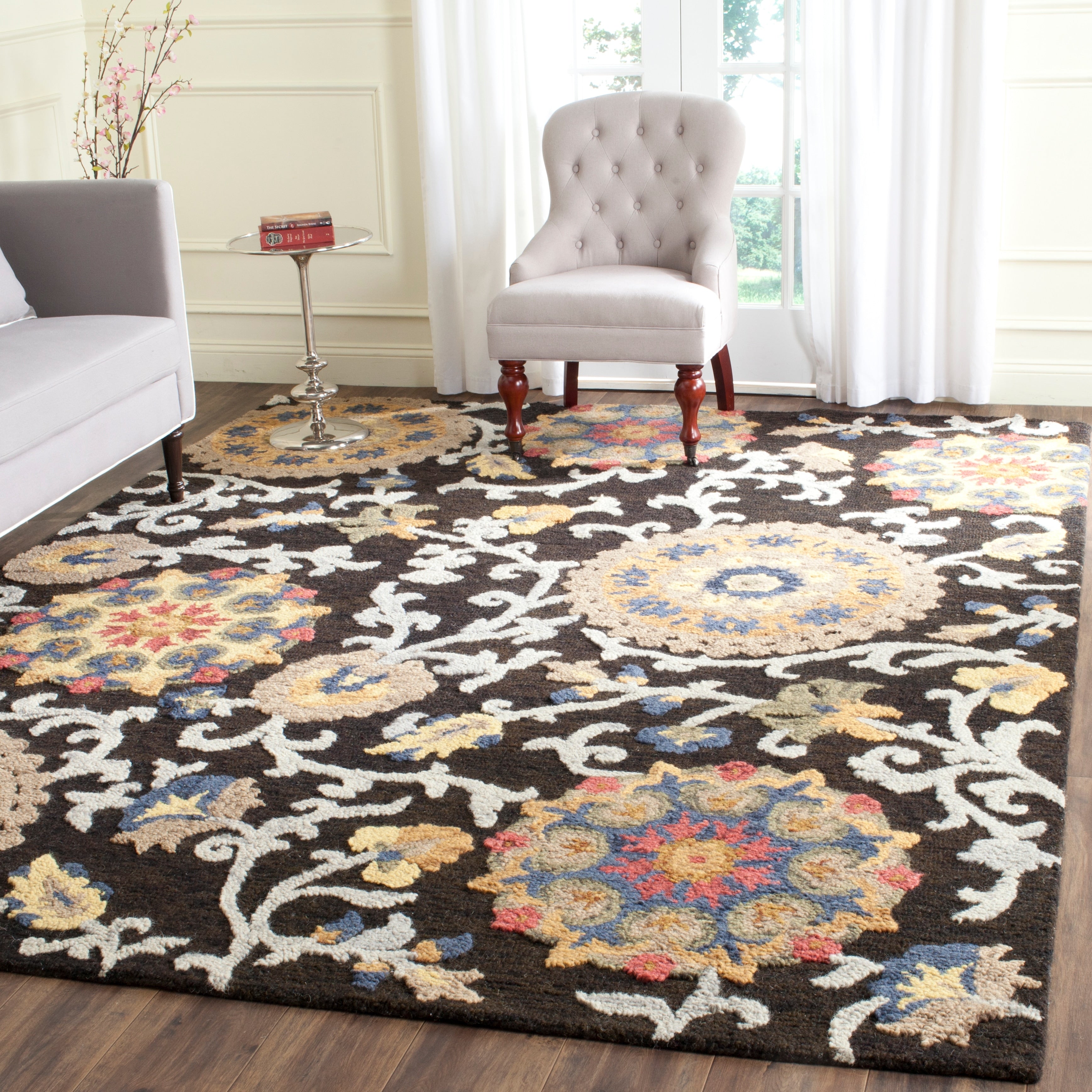SAFAVIEH Handmade Blossom Maaret Modern Floral Wool Rug
