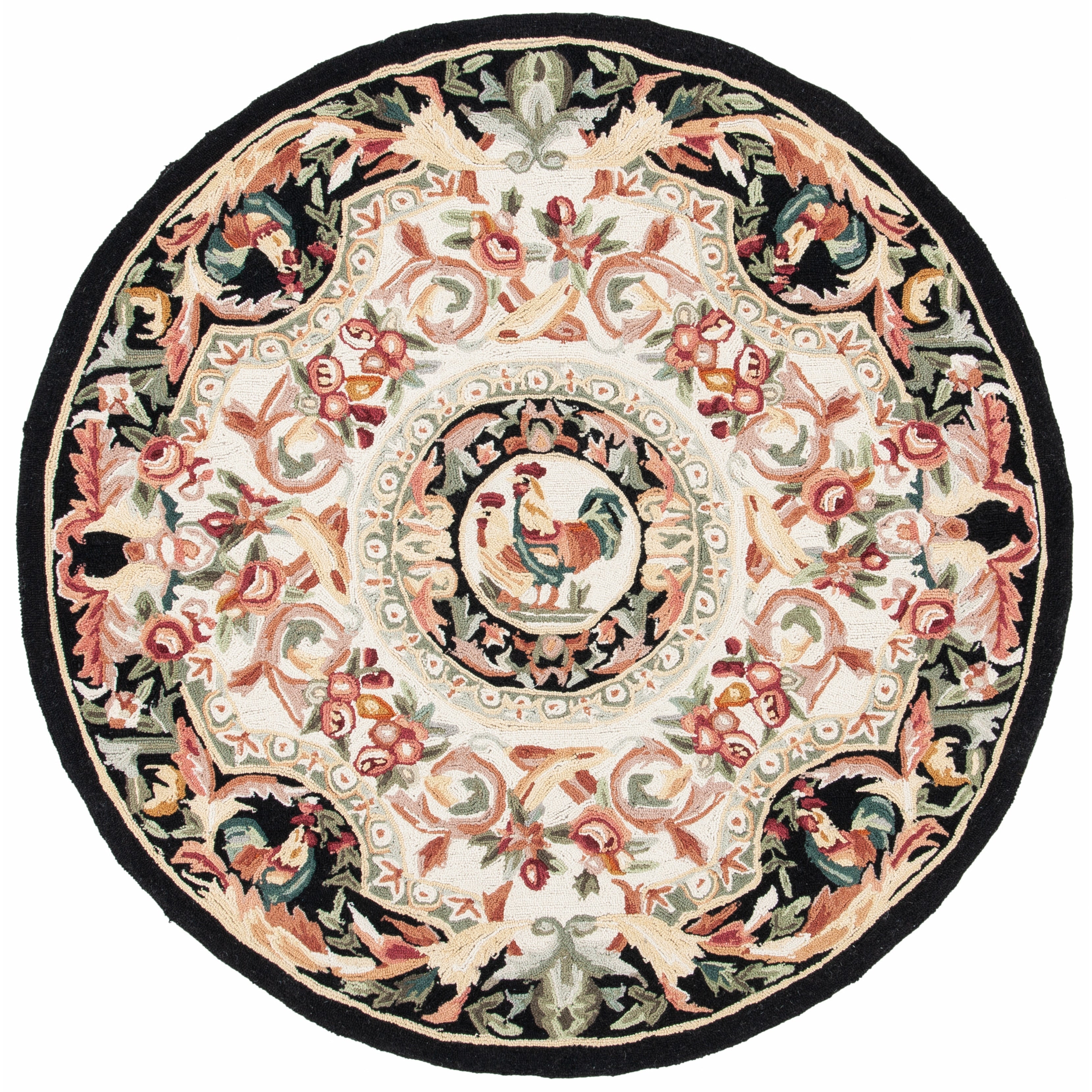 SAFAVIEH Handmade Chelsea Anni French Country Rooster Wool Rug