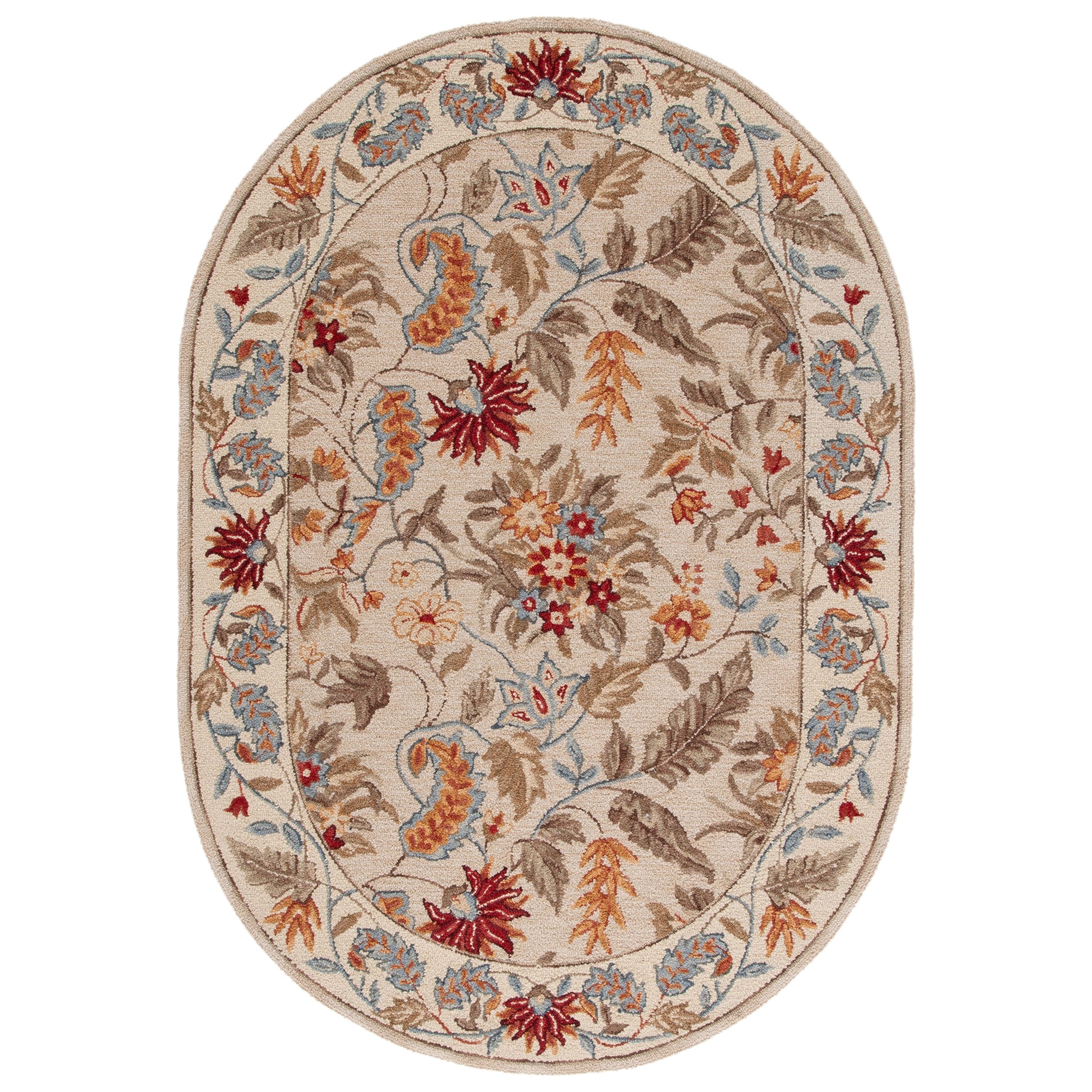 SAFAVIEH Handmade Chelsea Malda French Country Floral Wool Rug