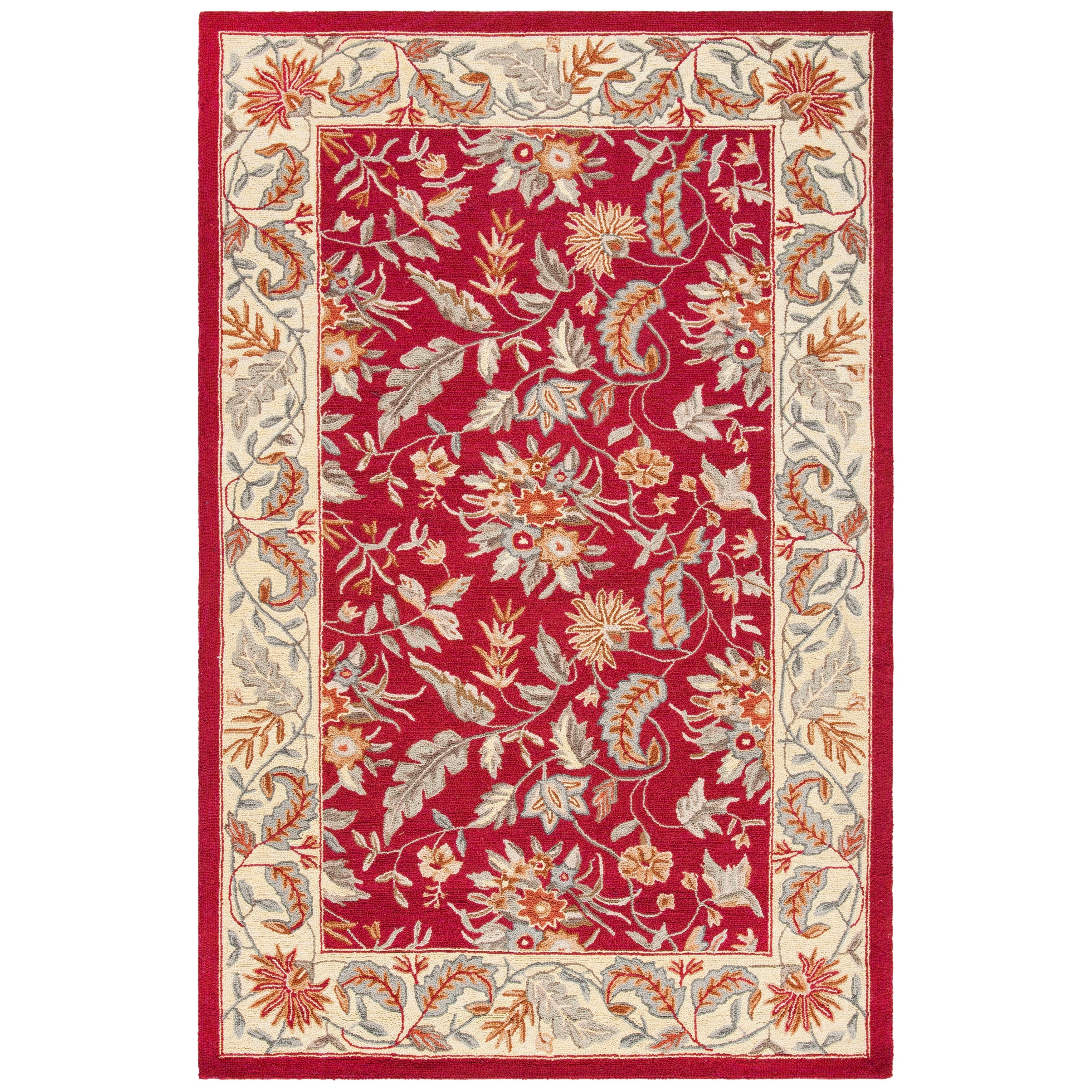 SAFAVIEH Handmade Chelsea Malda French Country Floral Wool Rug