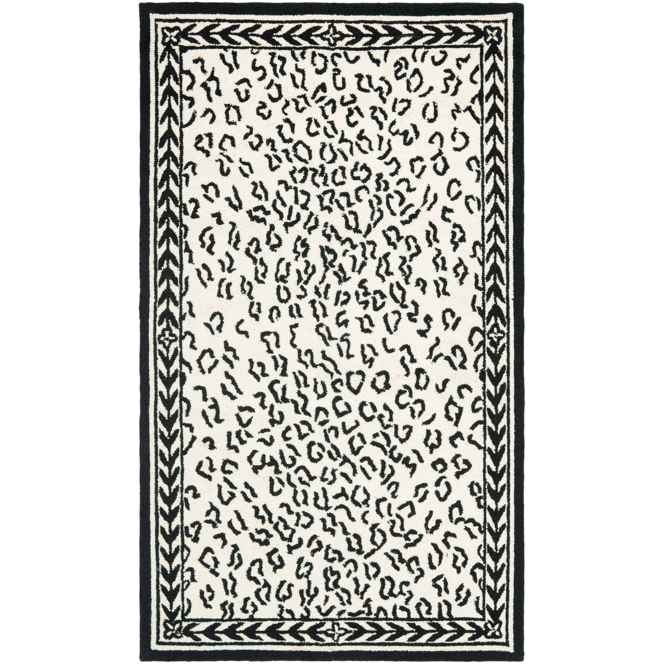 SAFAVIEH Handmade Chelsea Solar Garden Leopard French Country Wool Rug
