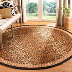 SAFAVIEH Handmade Chelsea Solar Garden Leopard French Country Wool Rug