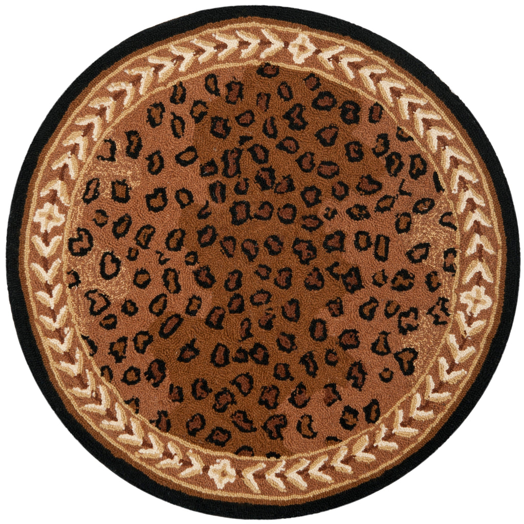 SAFAVIEH Handmade Chelsea Solar Garden Leopard French Country Wool Rug