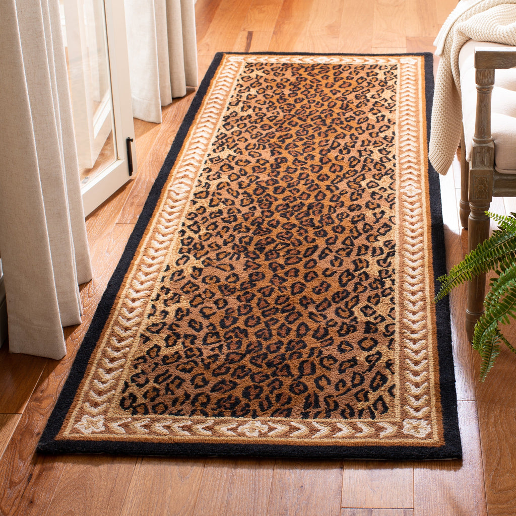 SAFAVIEH Handmade Chelsea Solar Garden Leopard French Country Wool Rug
