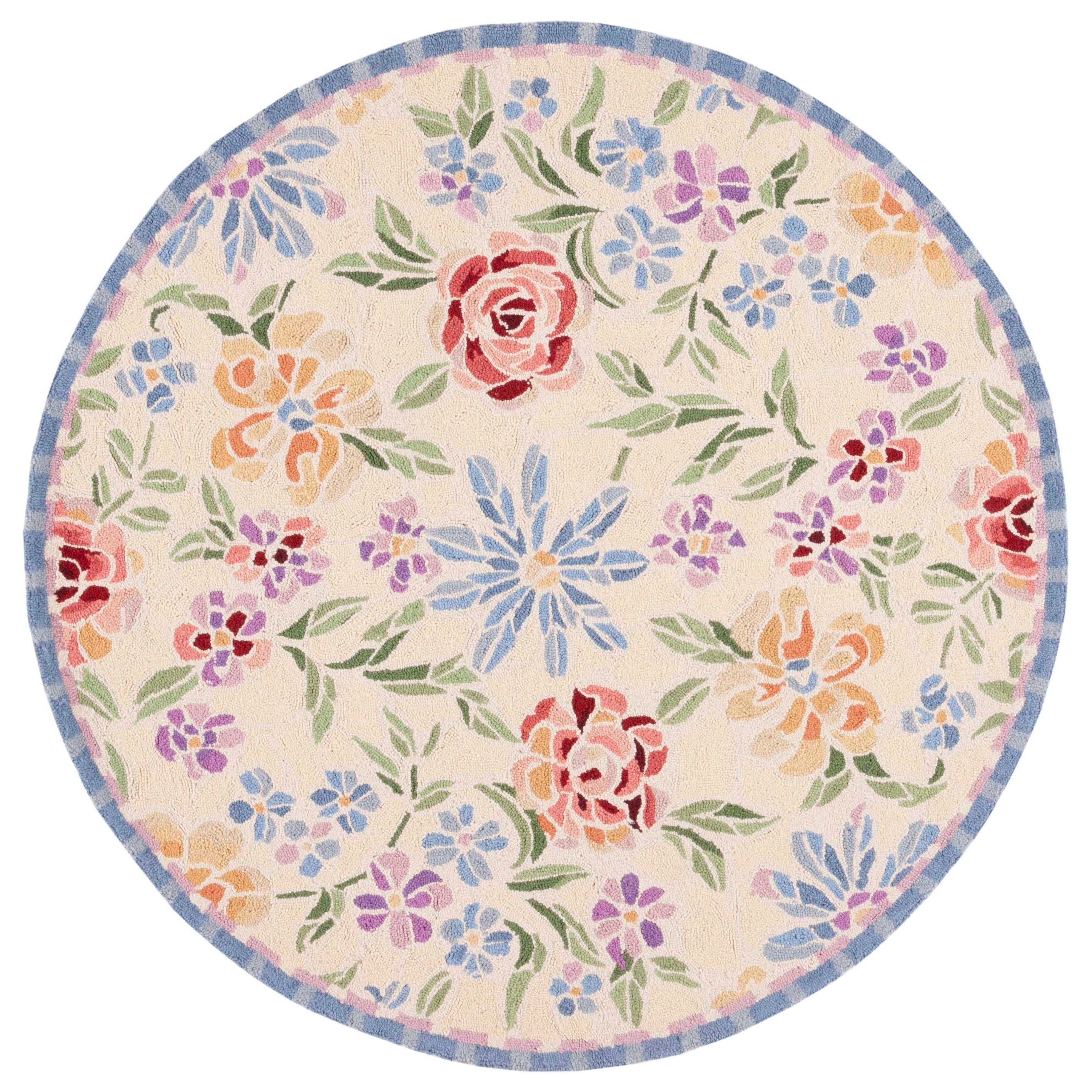 SAFAVIEH Handmade Chelsea Sprig French Country Floral Wool Rug