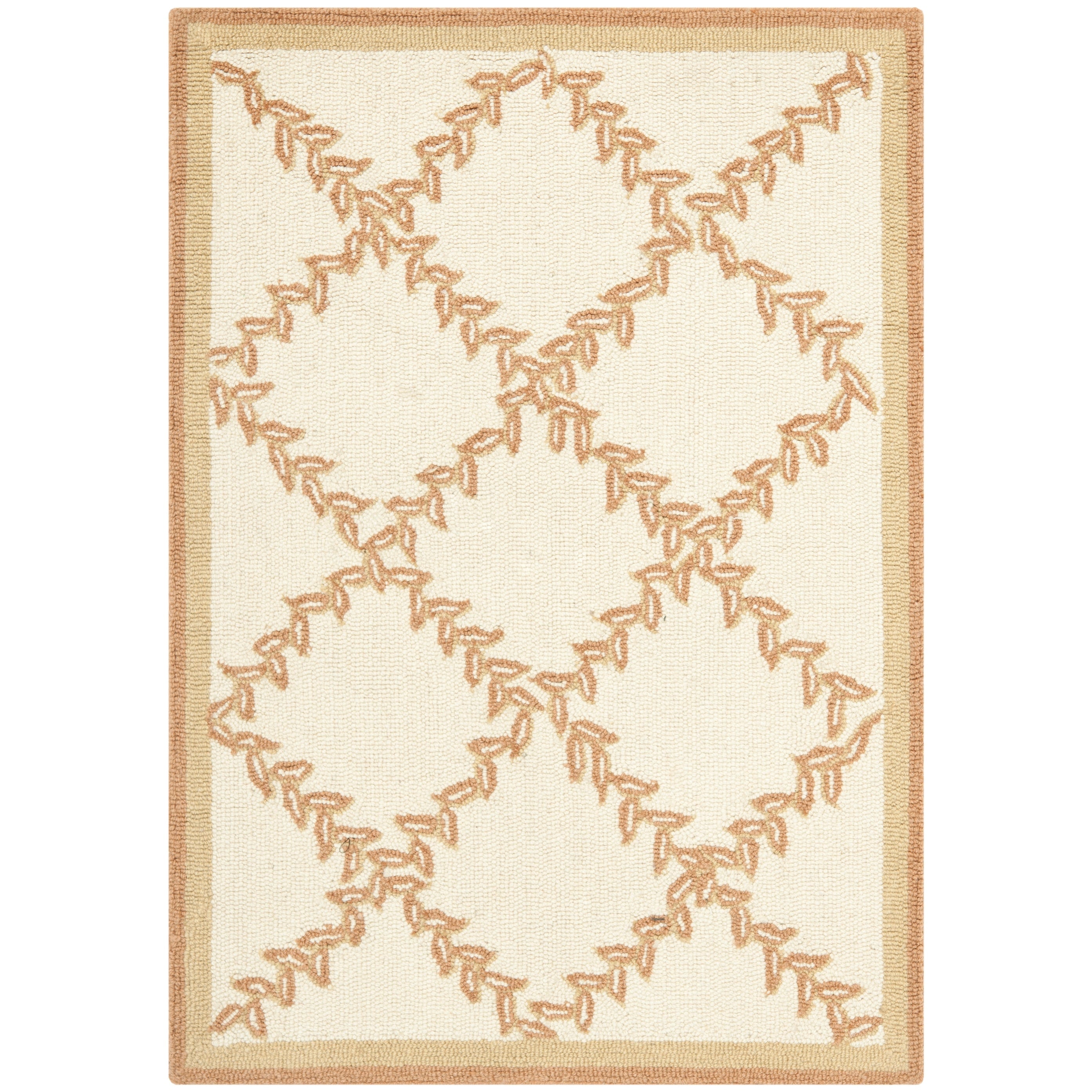SAFAVIEH Handmade Chelsea Sunstripe Trellis French Country Wool Rug