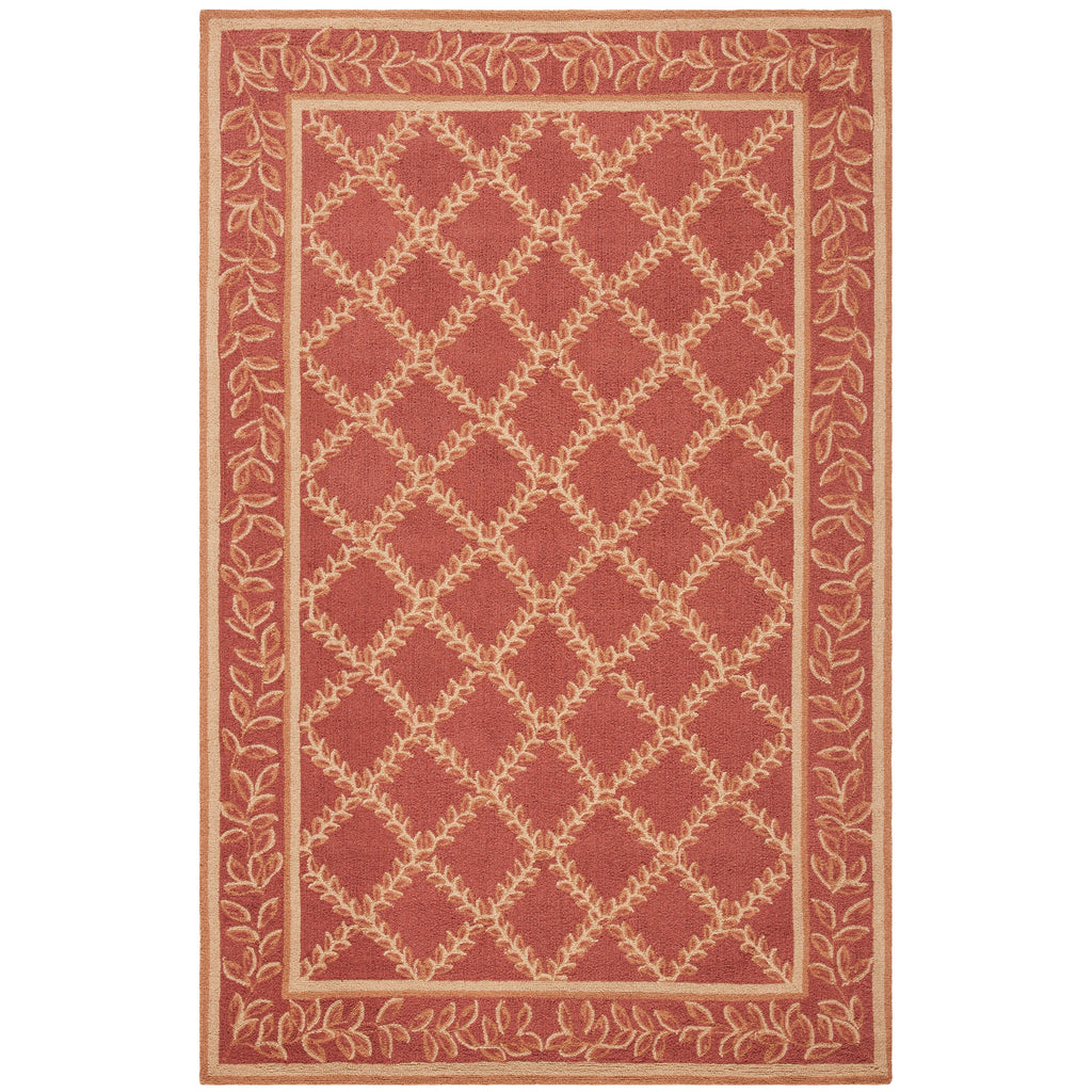 SAFAVIEH Handmade Chelsea Sunstripe Trellis French Country Wool Rug