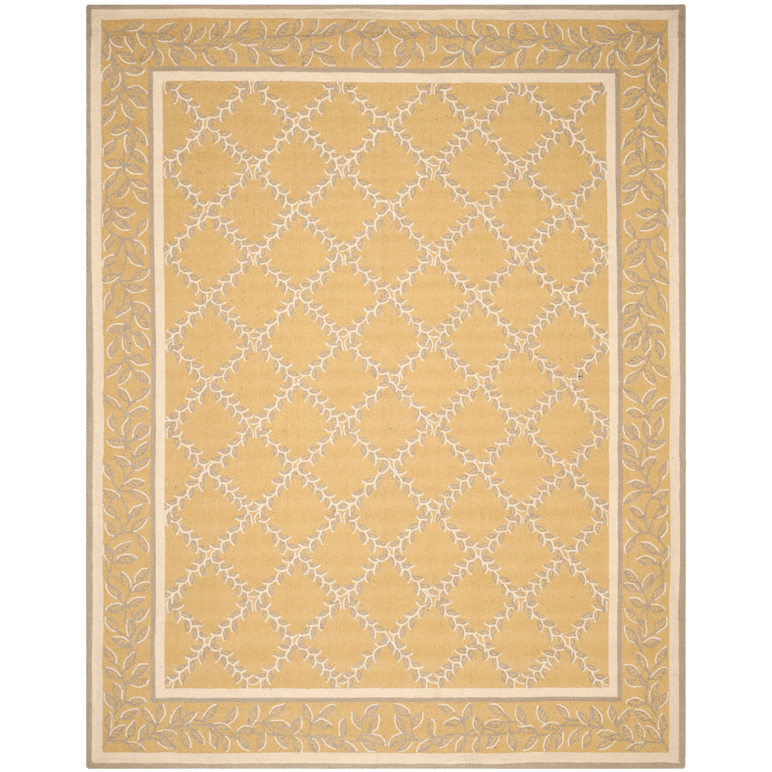 SAFAVIEH Handmade Chelsea Sunstripe Trellis French Country Wool Rug