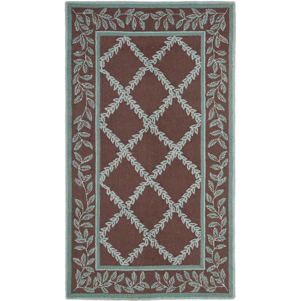 SAFAVIEH Handmade Chelsea Sunstripe Trellis French Country Wool Rug