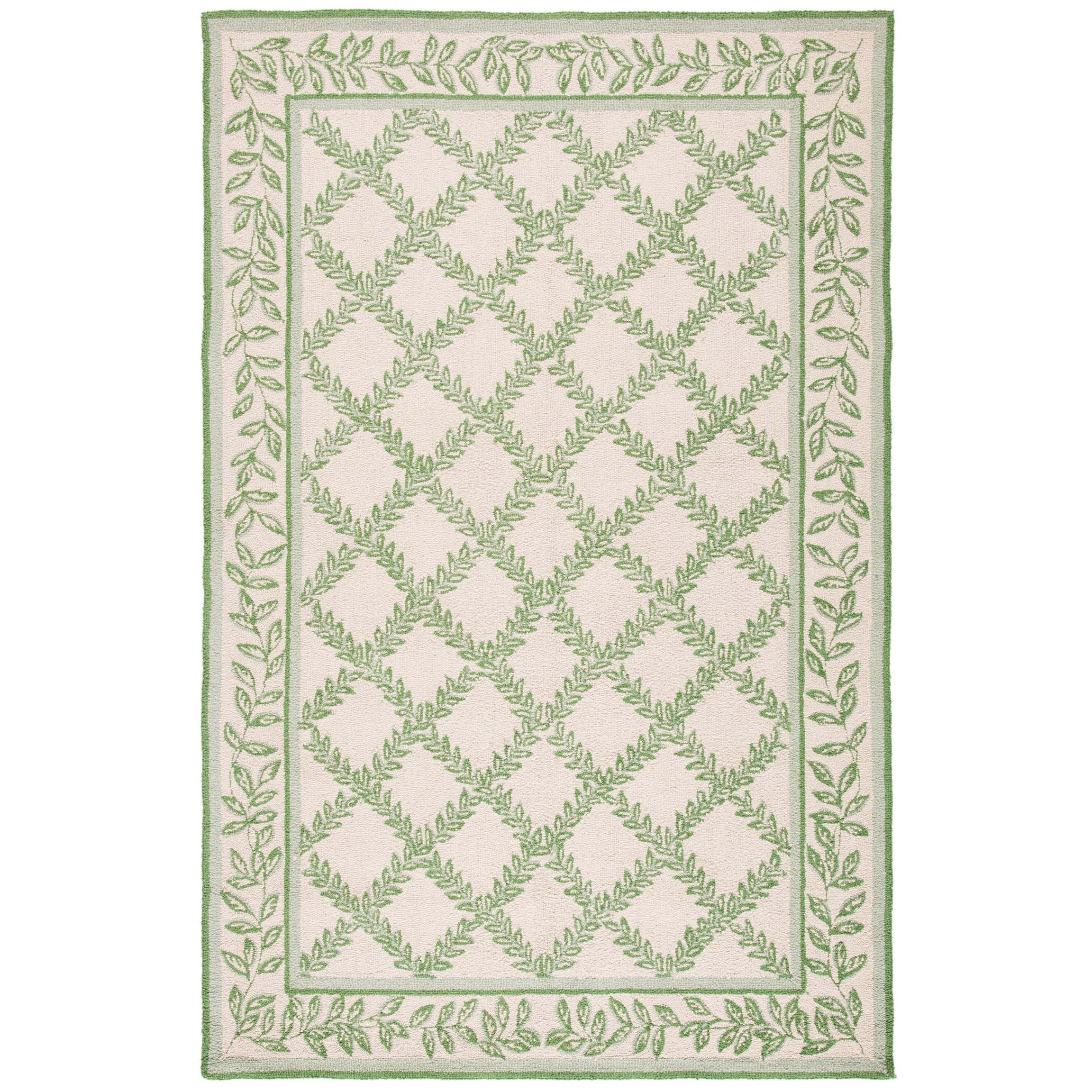 SAFAVIEH Handmade Chelsea Sunstripe Trellis French Country Wool Rug