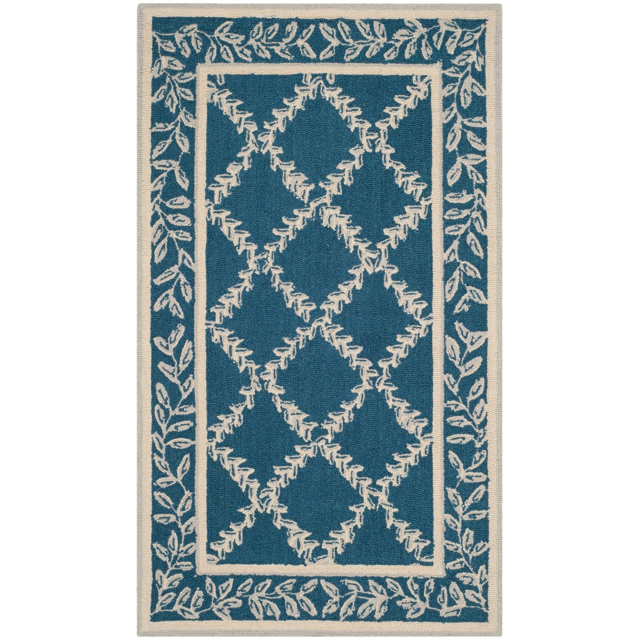 SAFAVIEH Handmade Chelsea Sunstripe Trellis French Country Wool Rug