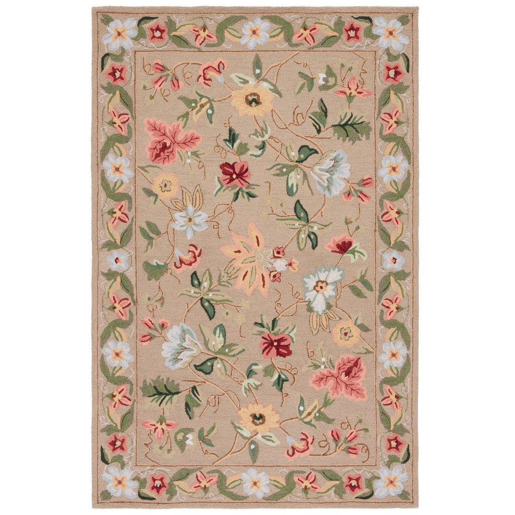 SAFAVIEH Handmade Chelsea Yauhenia French Country Floral Wool Rug