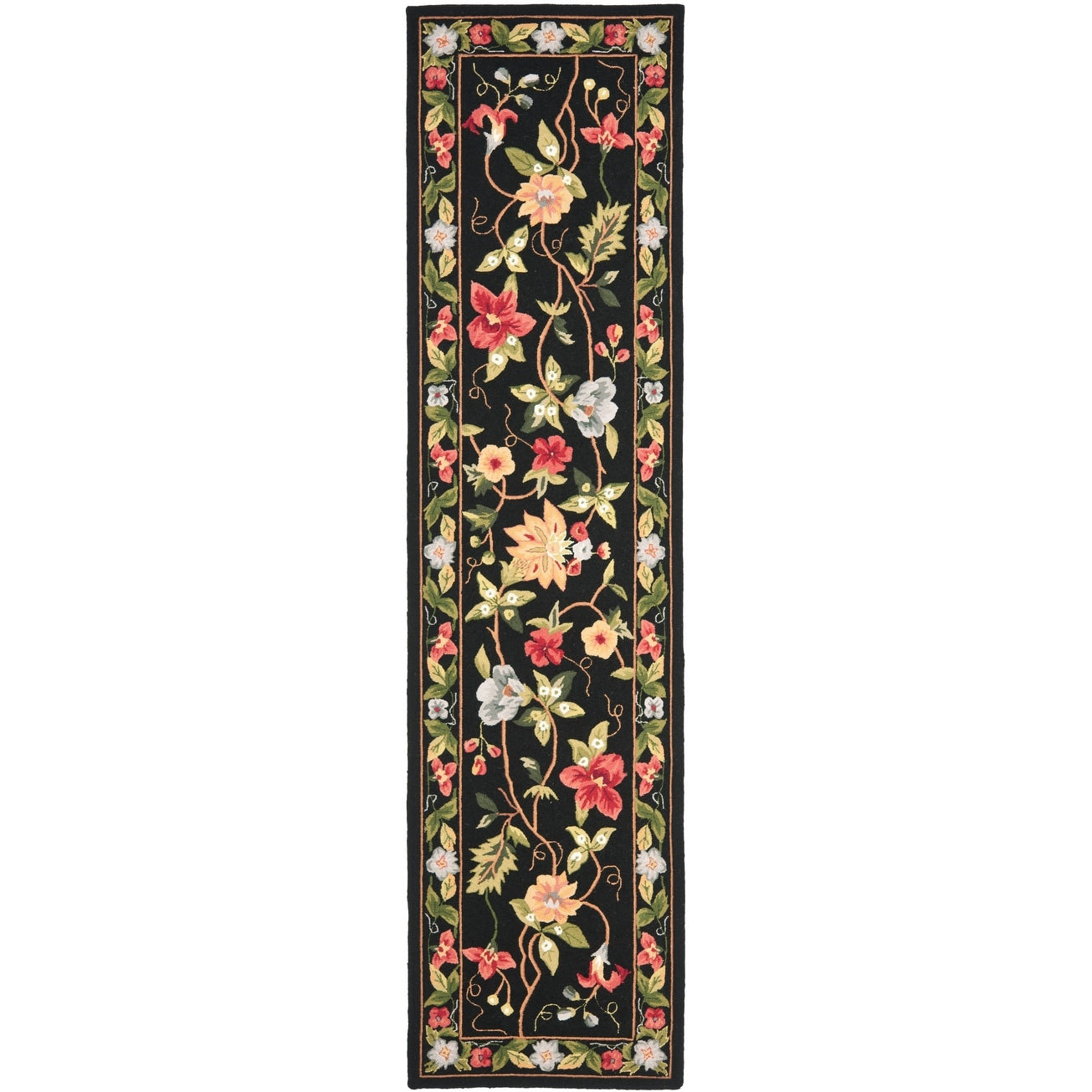 SAFAVIEH Handmade Chelsea Yauhenia French Country Floral Wool Rug