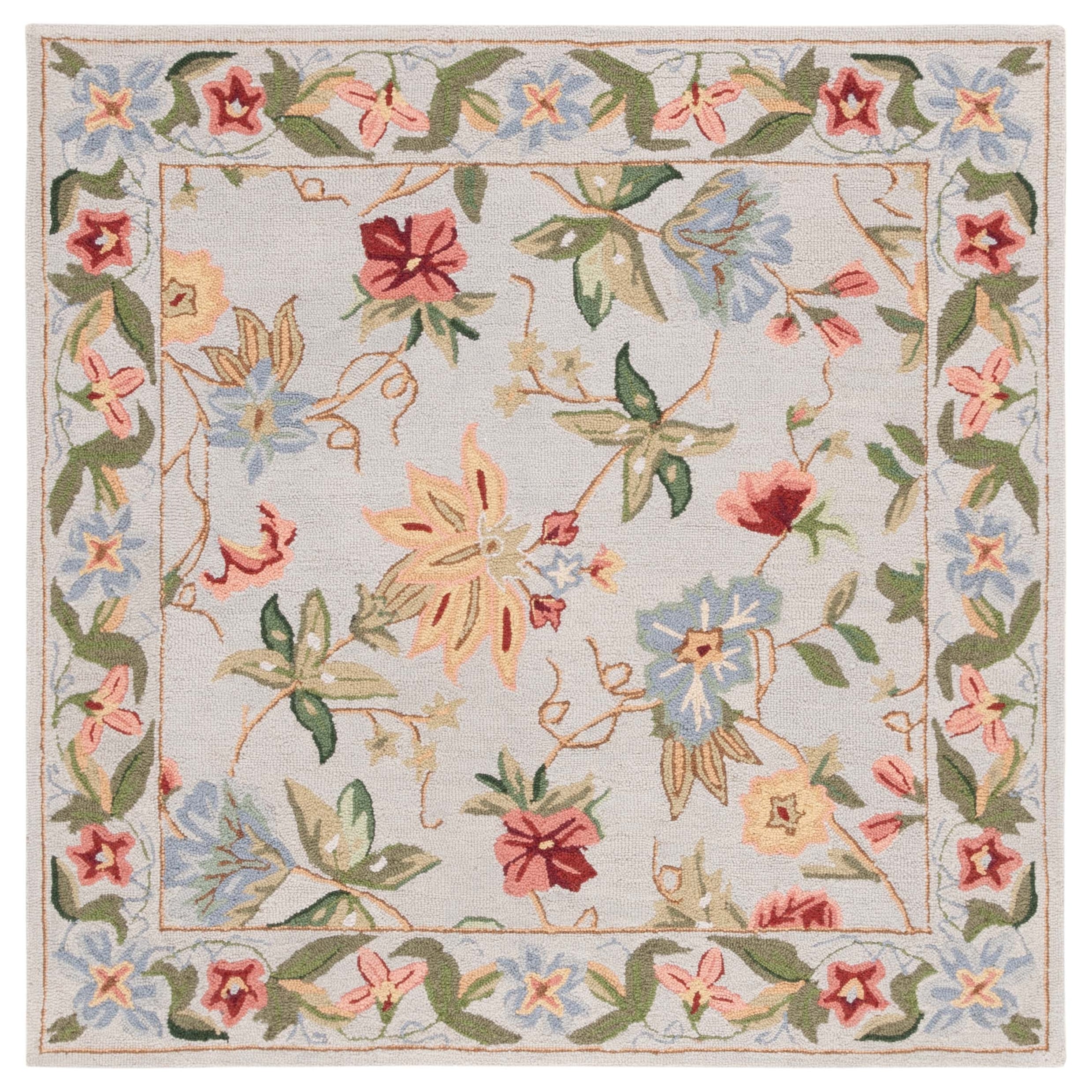 SAFAVIEH Handmade Chelsea Yauhenia French Country Floral Wool Rug
