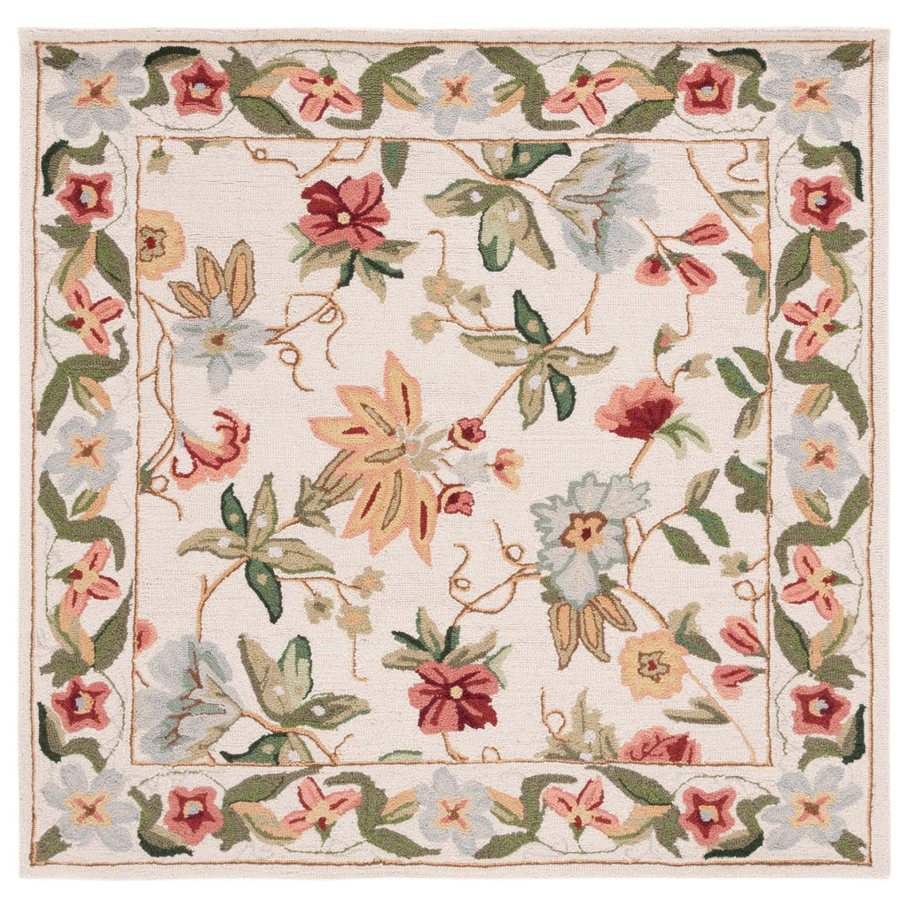 SAFAVIEH Handmade Chelsea Yauhenia French Country Floral Wool Rug